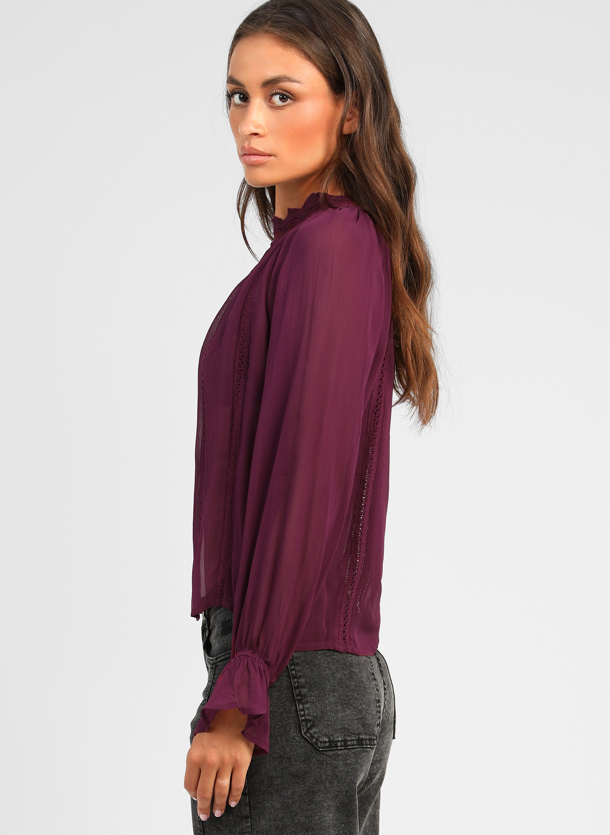 BLOUSE SALOUNA aubergine