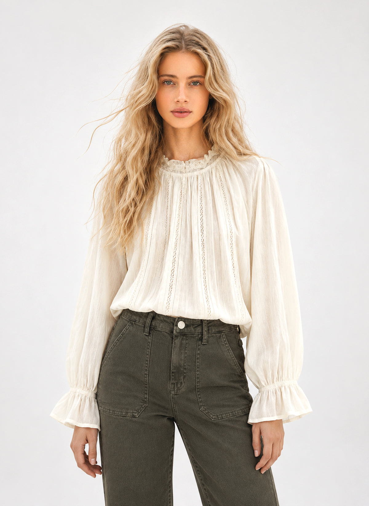 SALOUNA BLOUSE, ecru