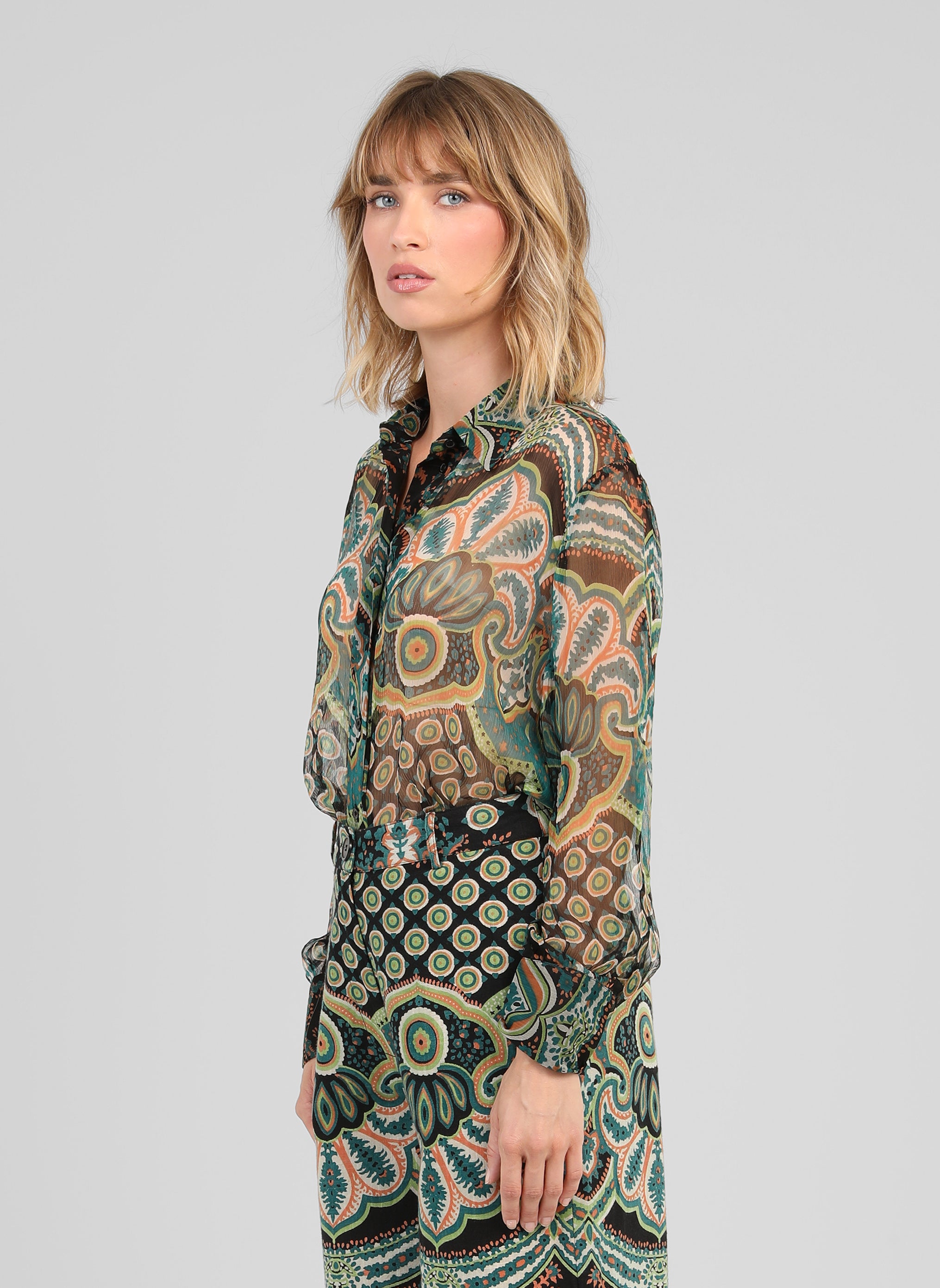 CHEMISE SARILA balmera turquoise