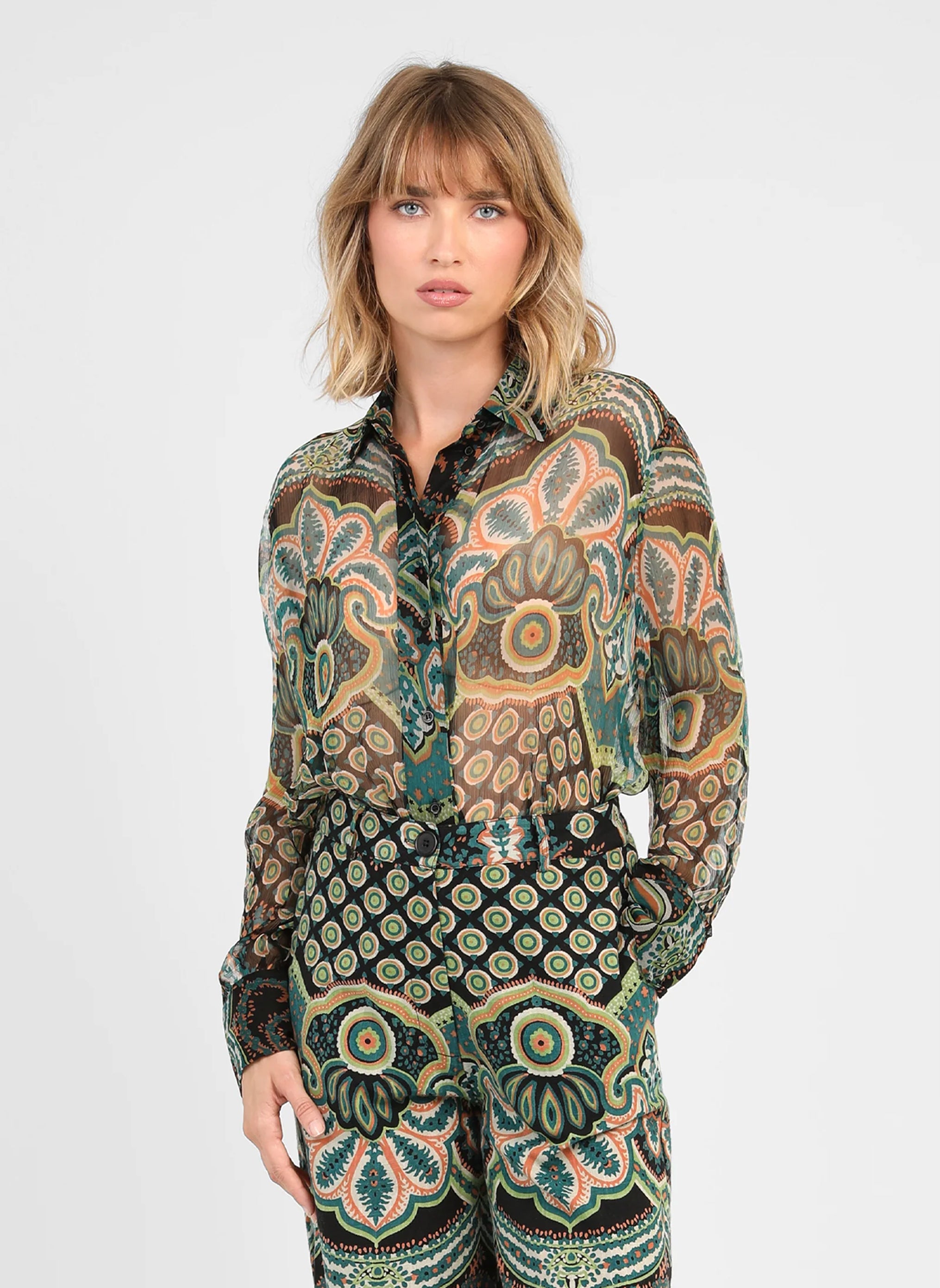 CHEMISE SARILA balmera turquoise