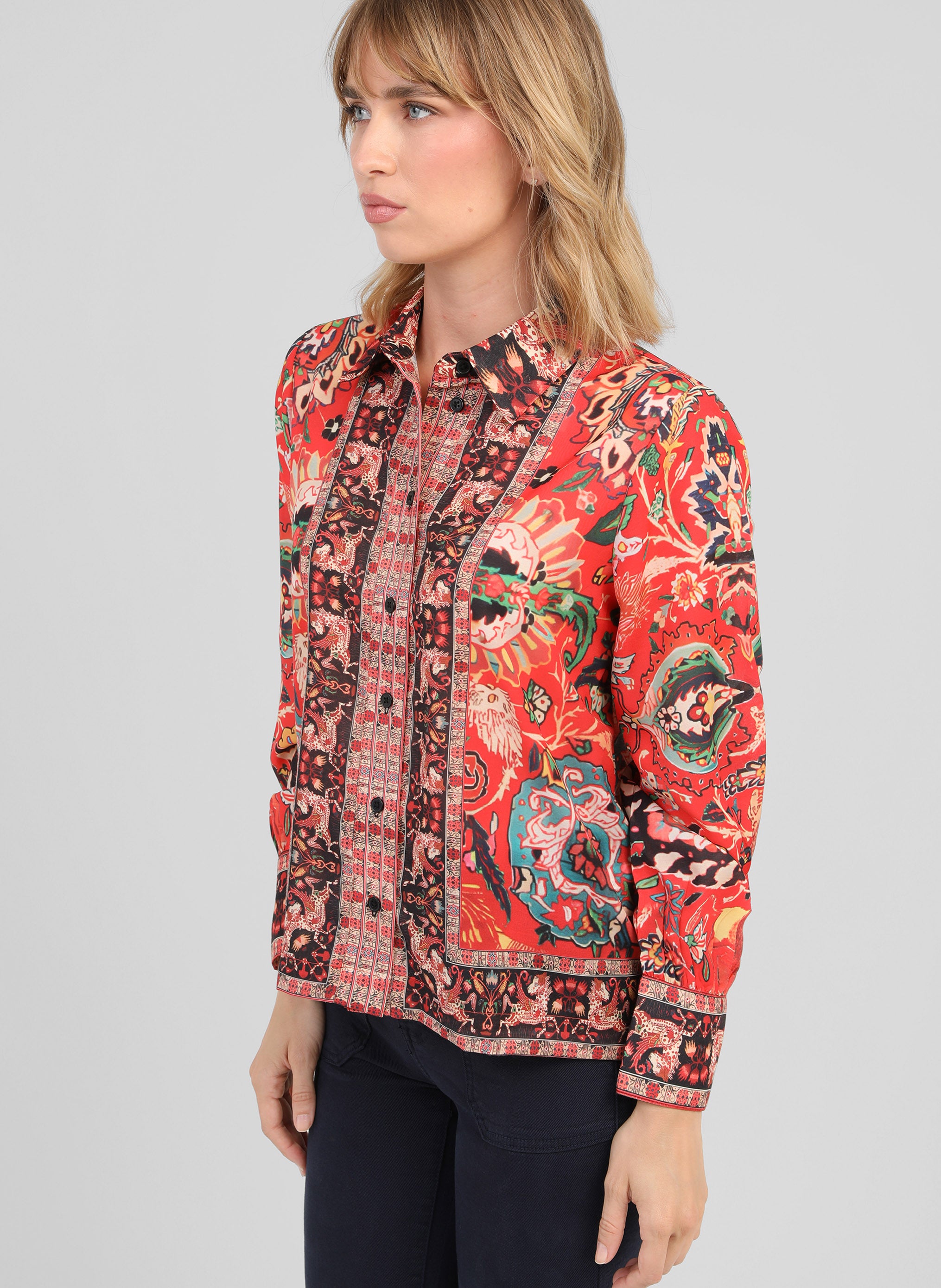 CHEMISE SARINA aubussy rouge