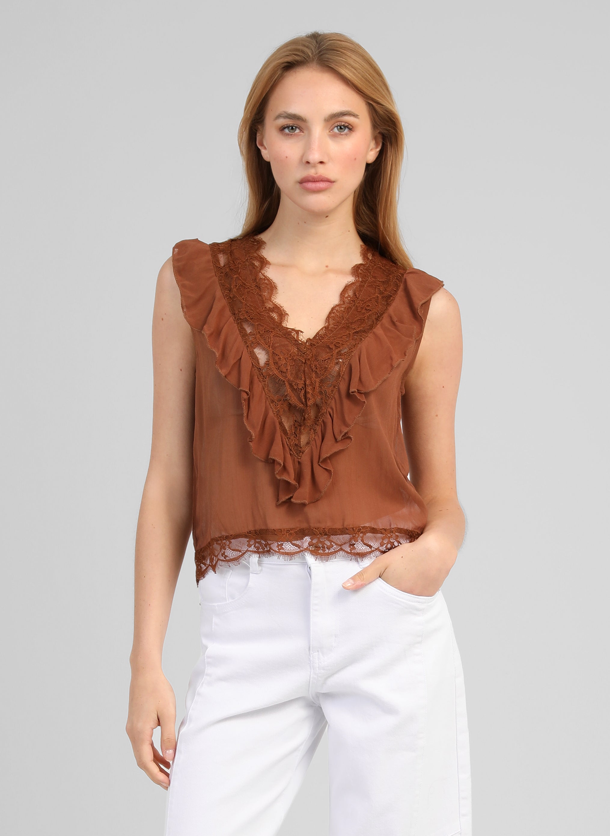 DEBARDEUR SAVILMA marron
