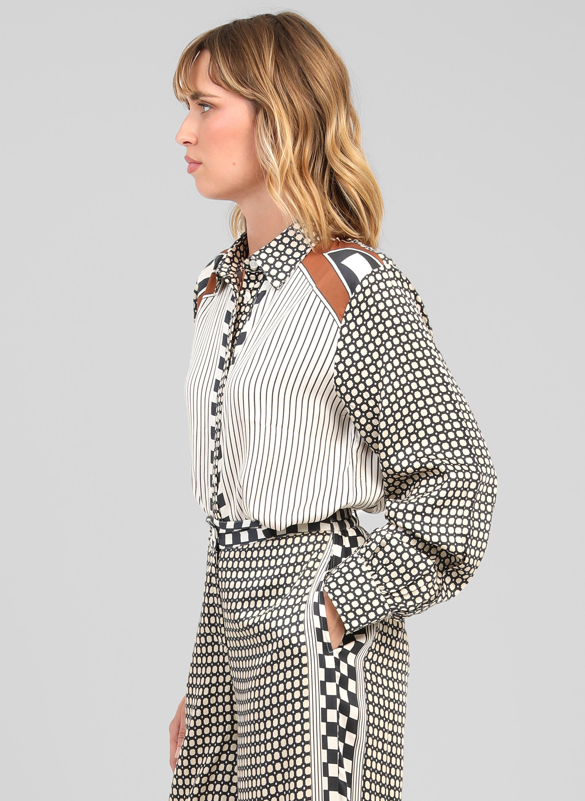 CHEMISE SHANONIE graphilo ecru