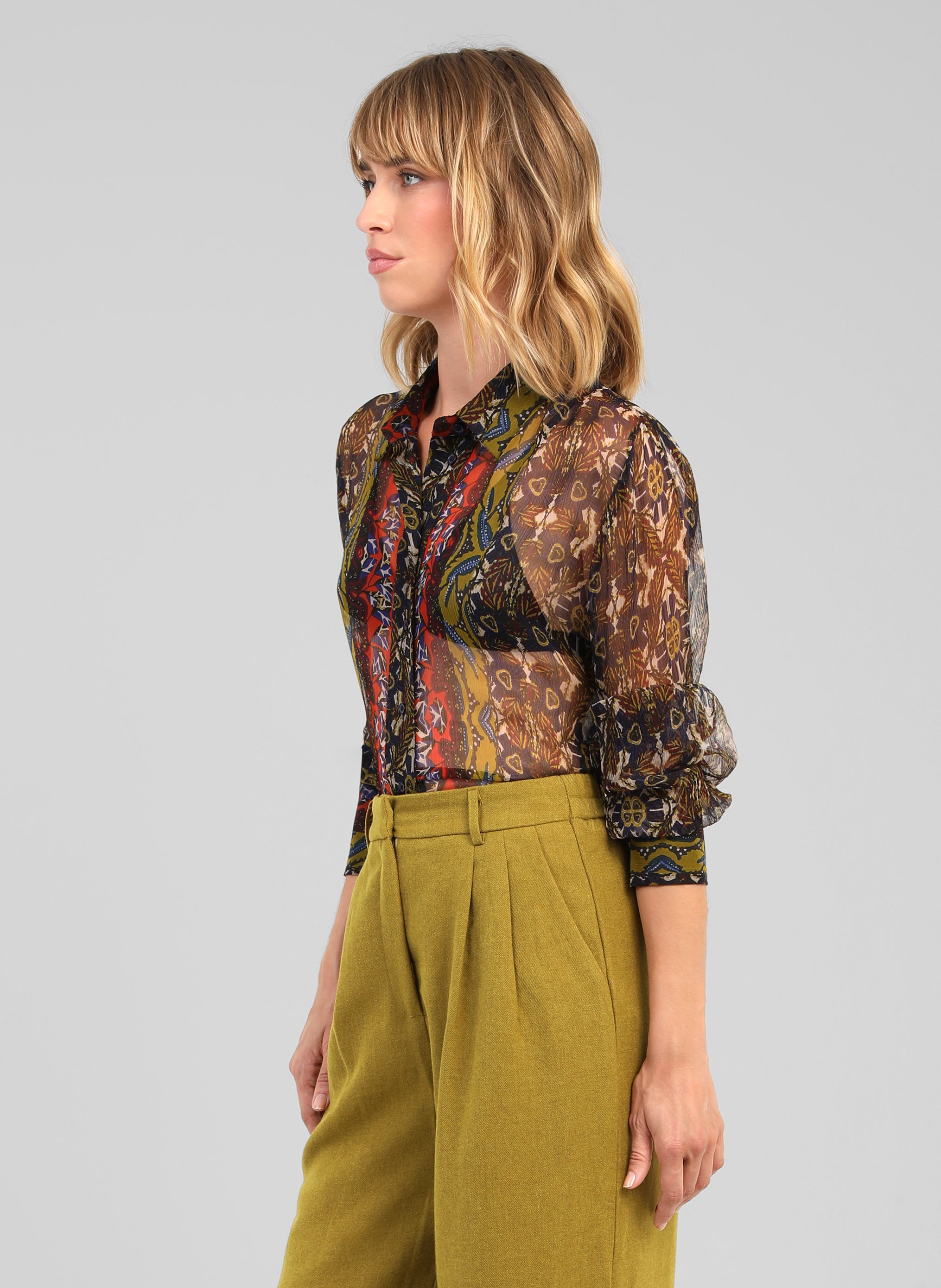 CHEMISE SARILA feria olive