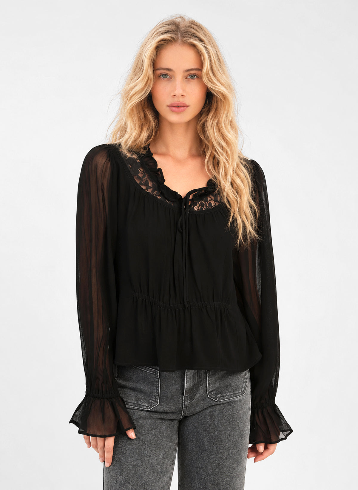 SIONA BLOUSE, black