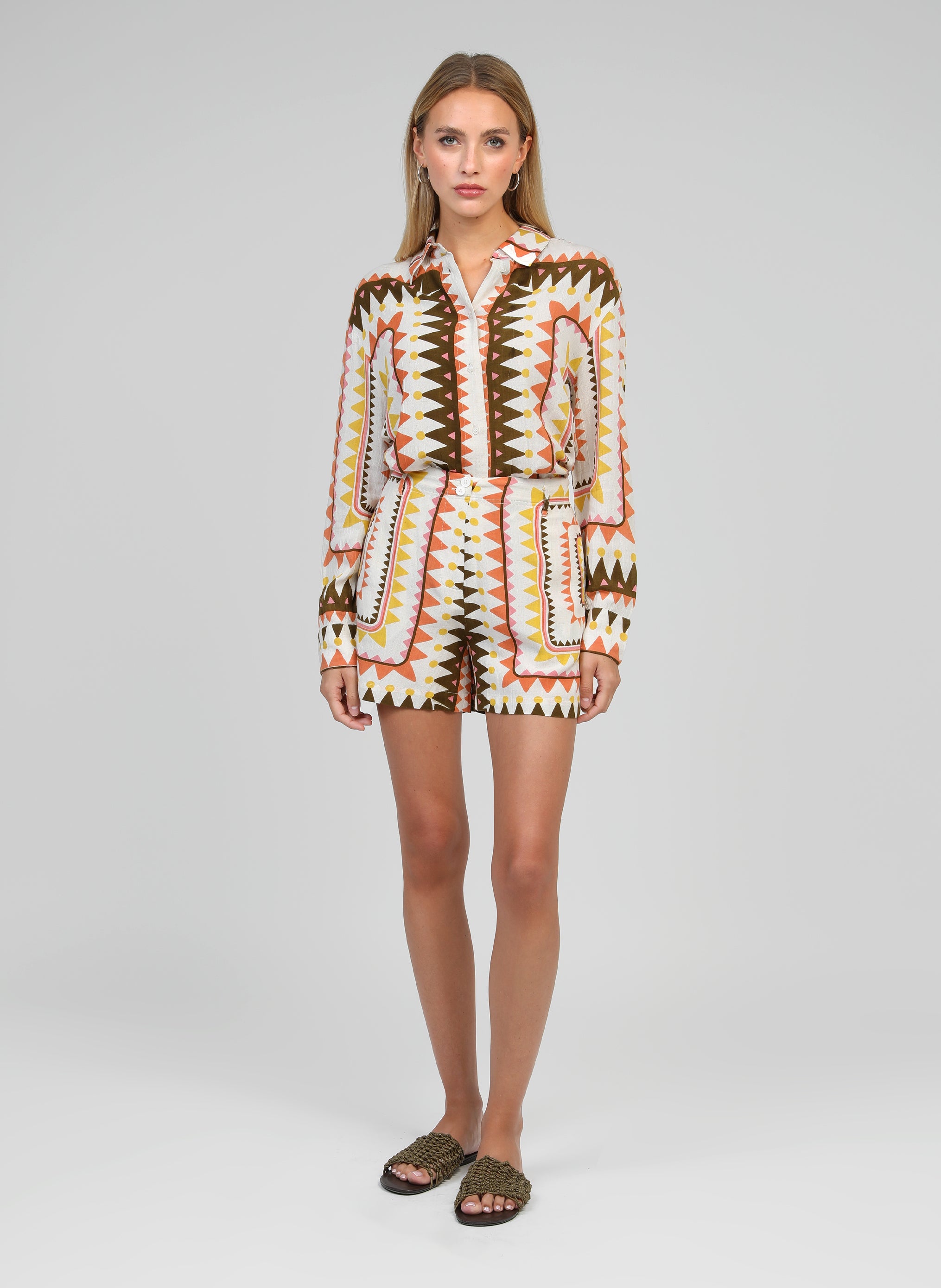 CHEMISE SIVILANE picoty olive