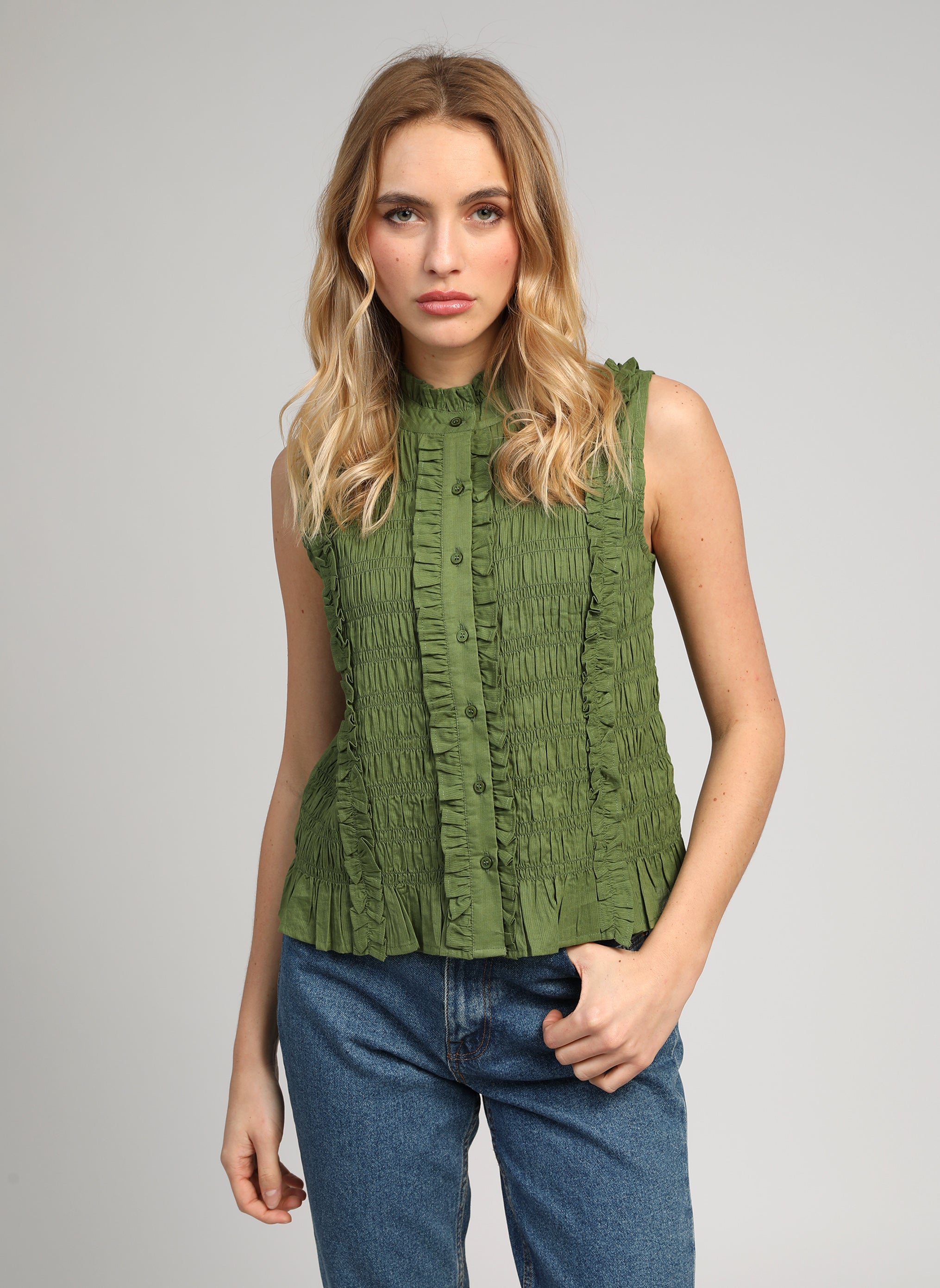 CHEMISE SLOANE vert