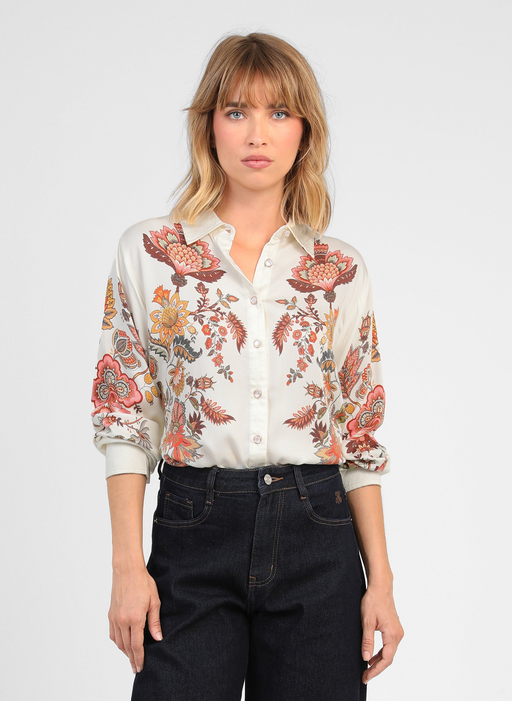 SOLEDAD Shirt, Tangale, Ecru