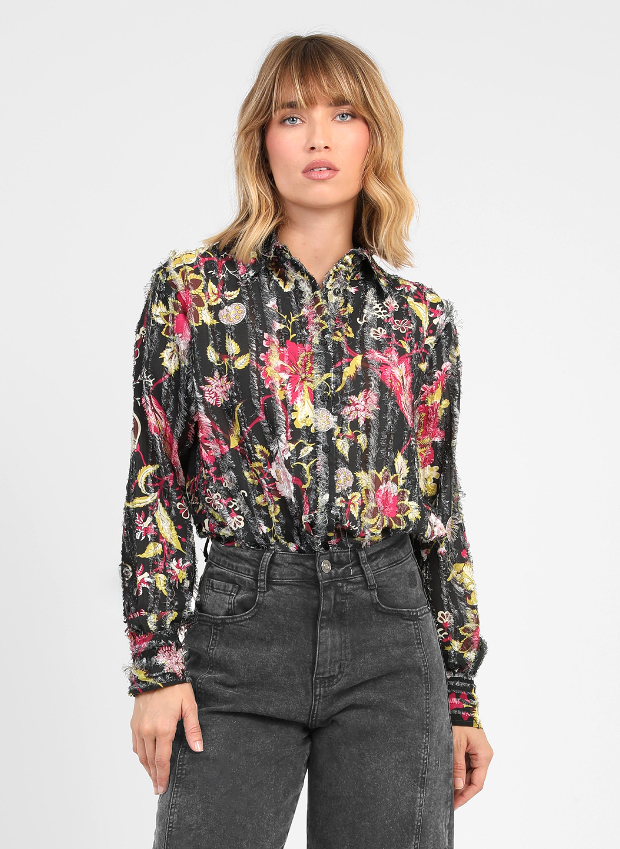 CHEMISE SOPHIKA jasione noir