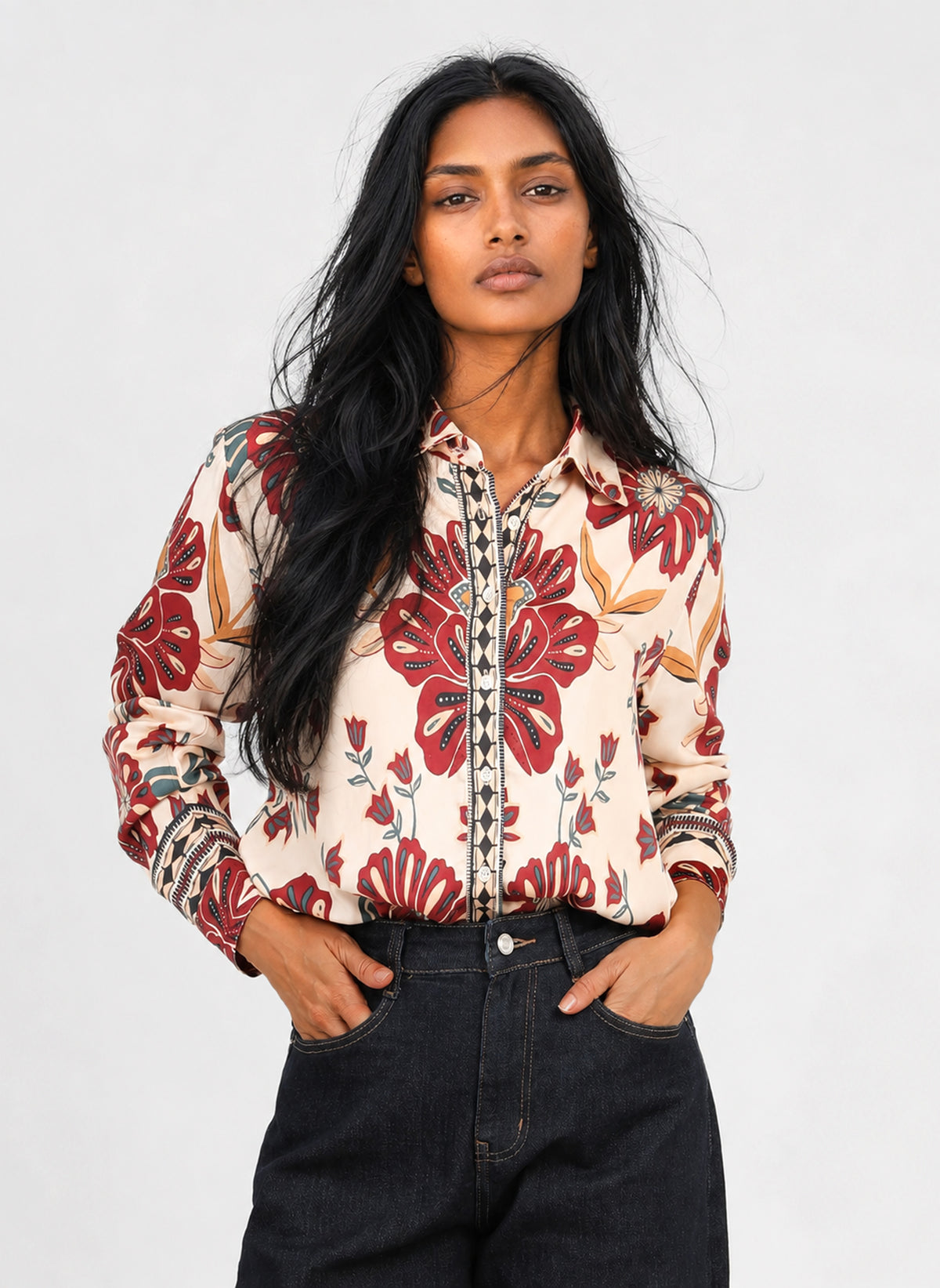 CHEMISE SOTILIANE tulipa ecru