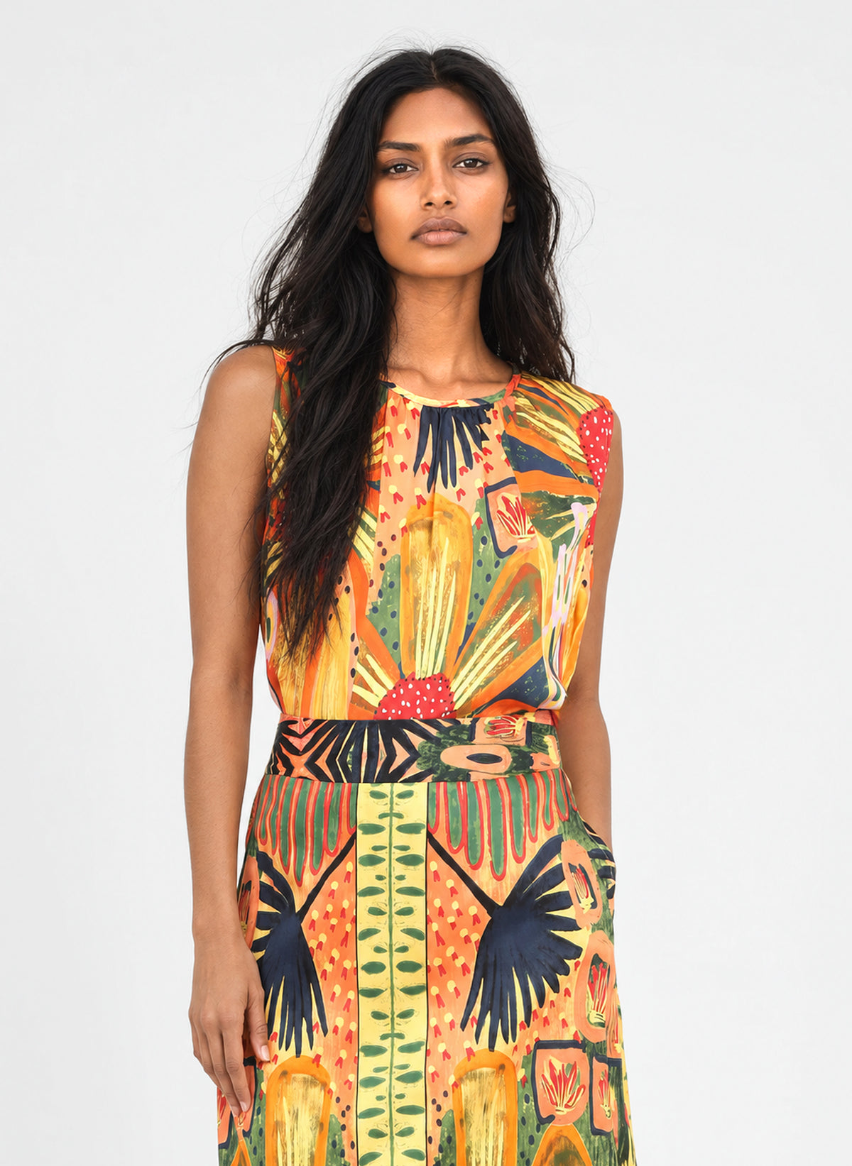 SOUNALY Yellow Matali Tank Top