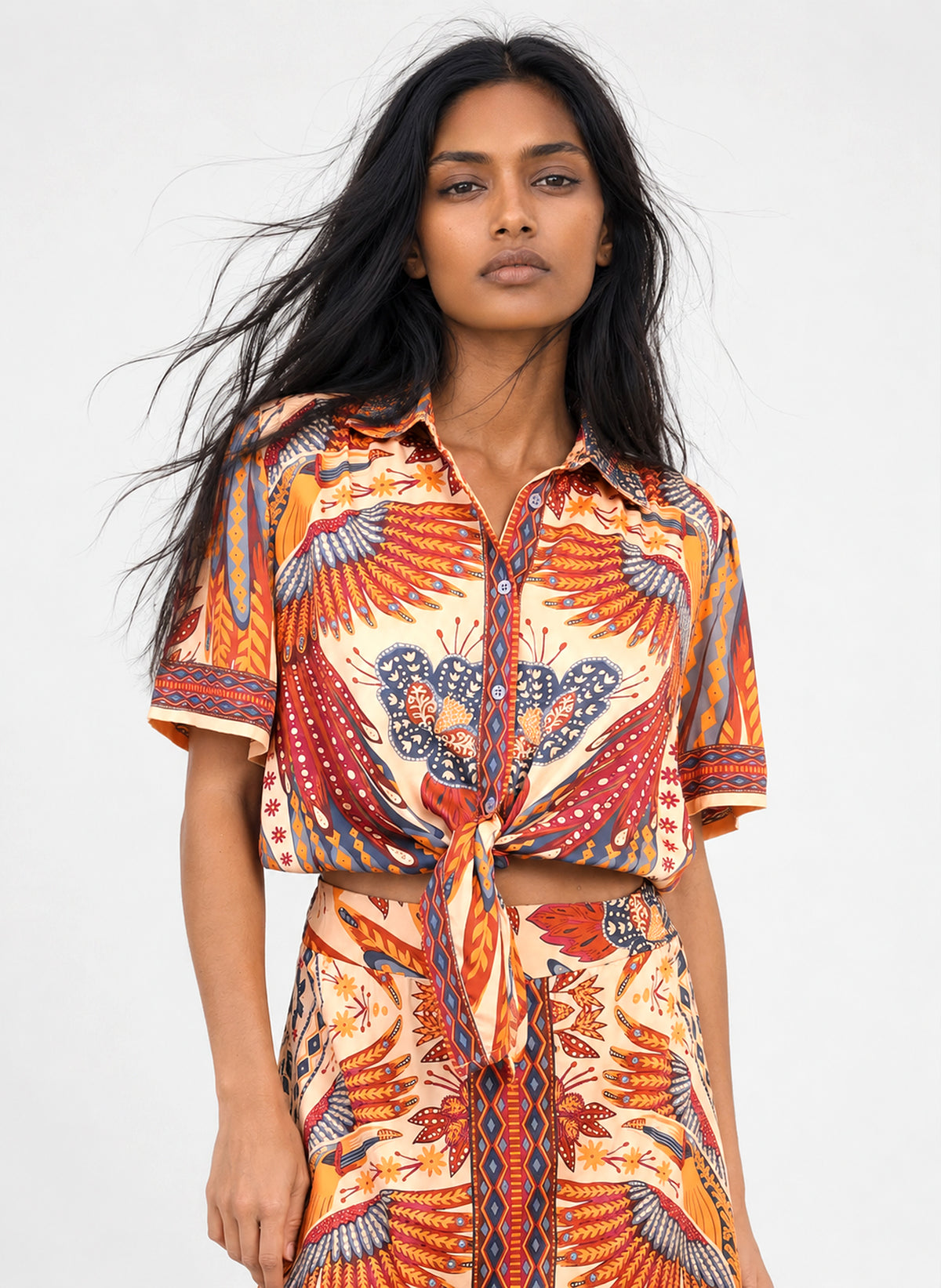 SUZANIE SHIRT, birdize, peach