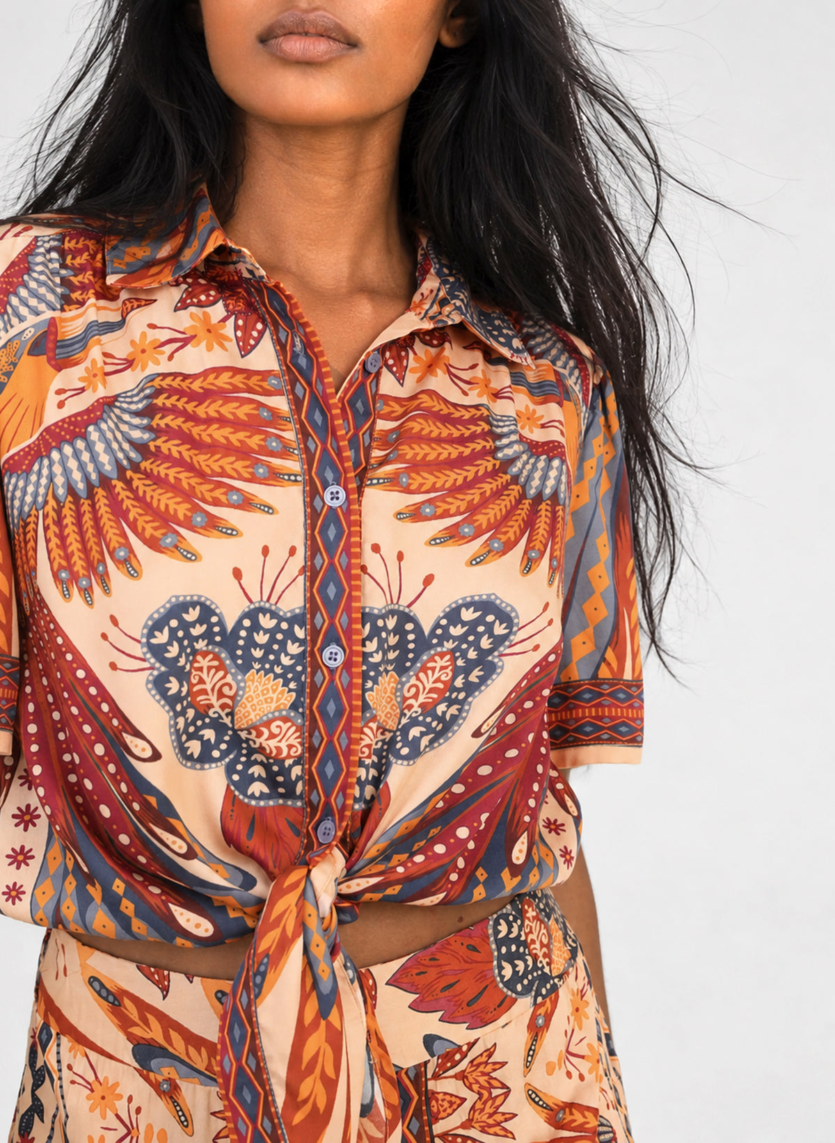 SUZANIE SHIRT, birdize, peach