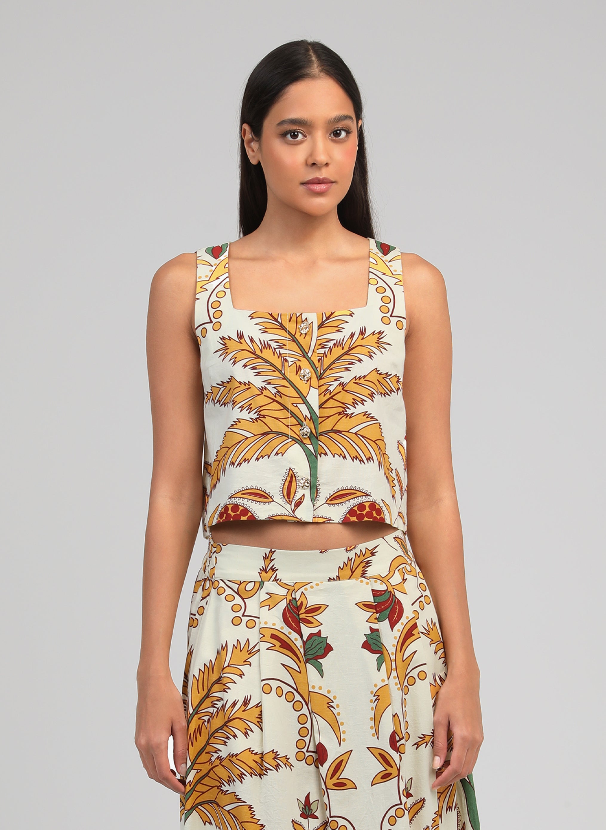 DEBARDEUR SYMALY tropico jaune