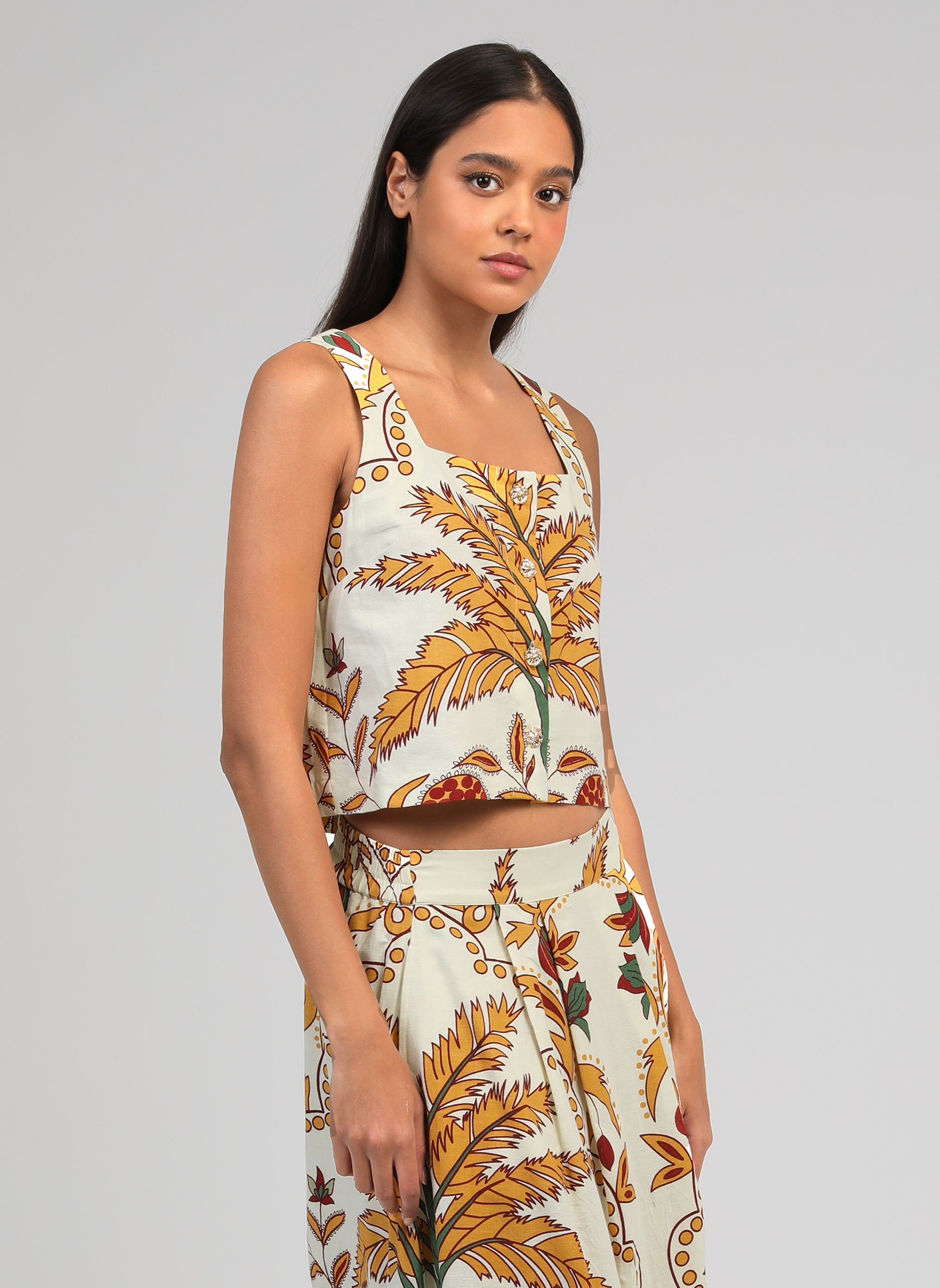 DEBARDEUR SYMALY tropico jaune