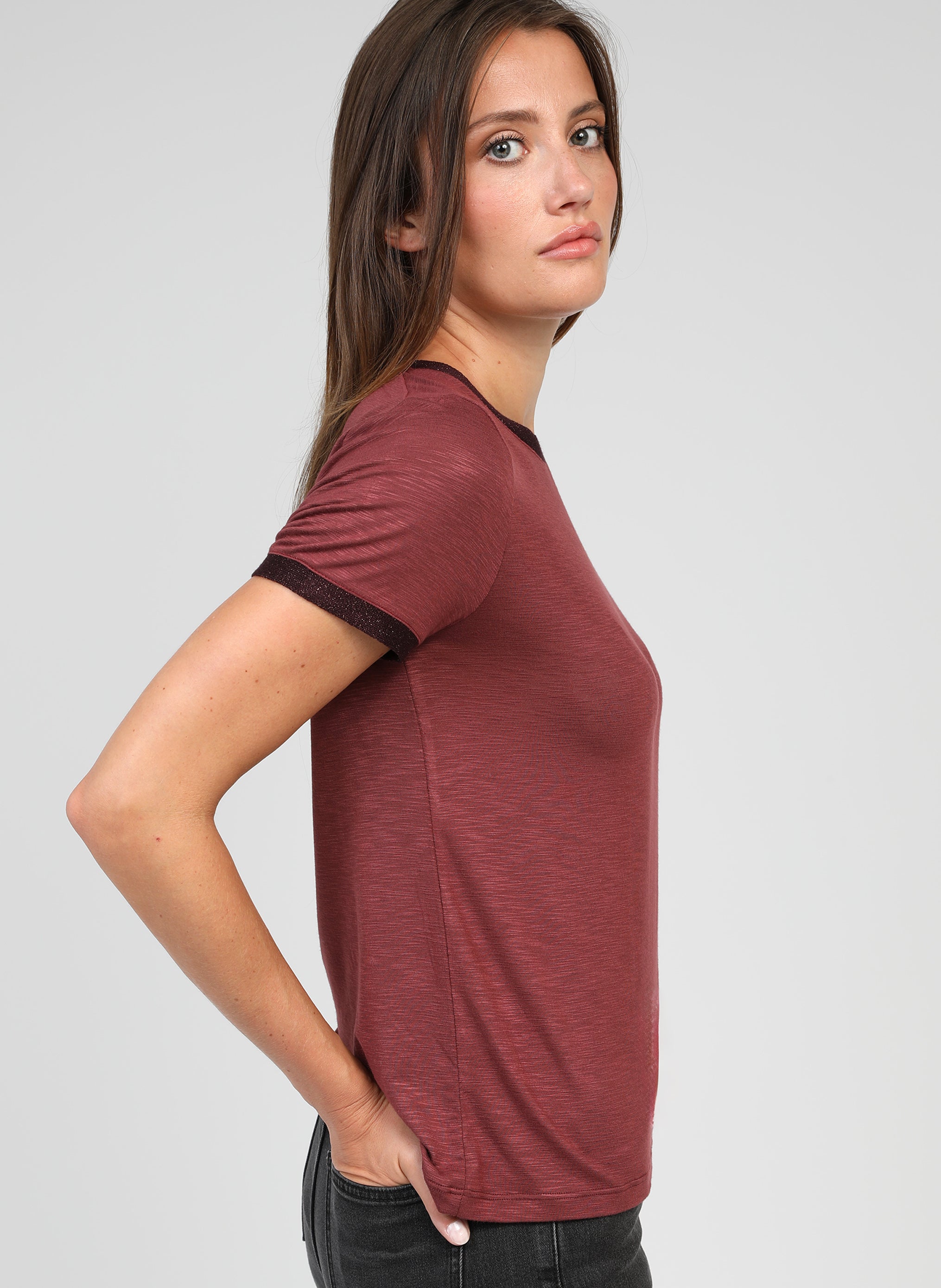 T-SHIRT TIXANA bordeaux