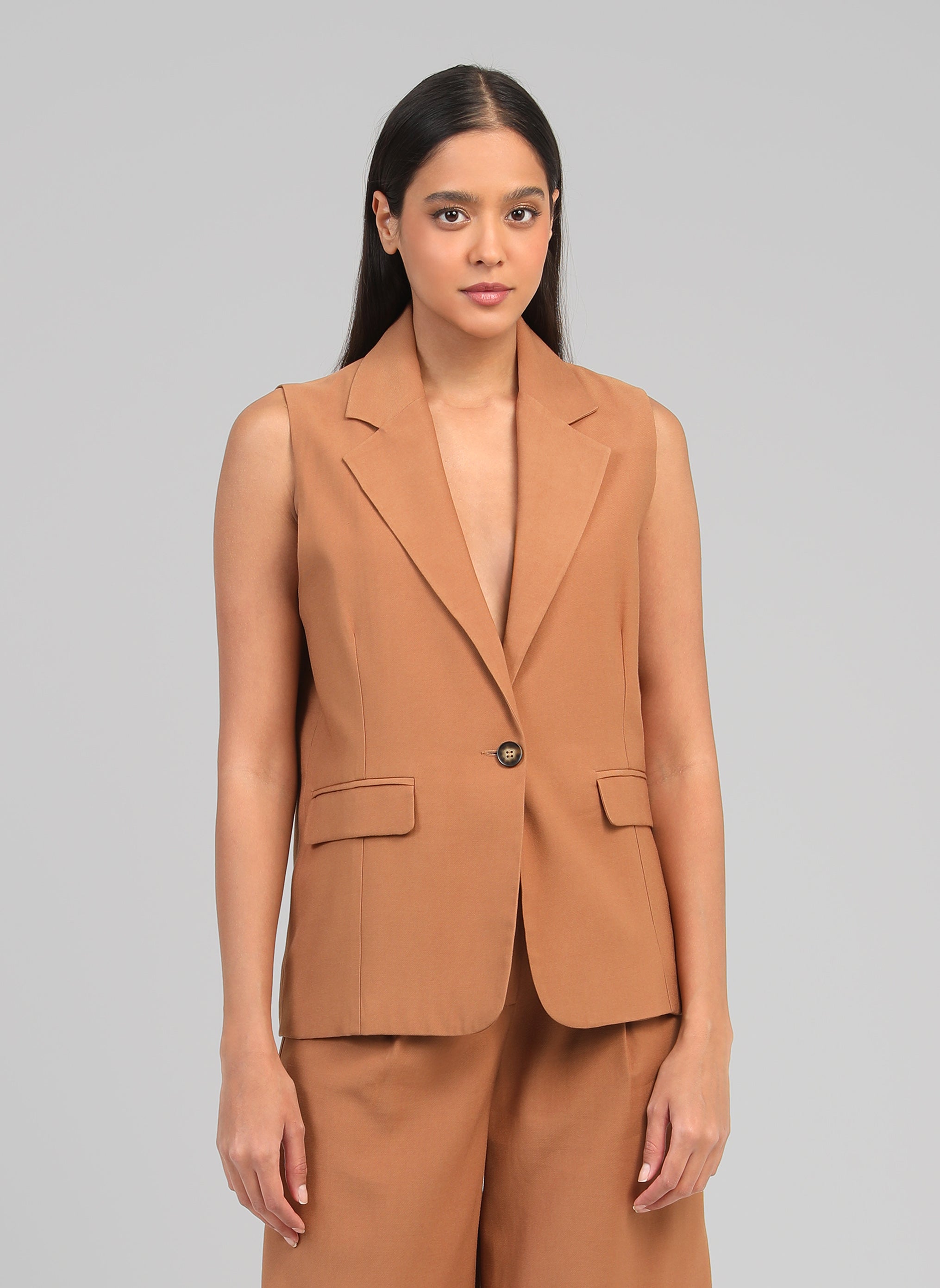 VESTE SANS MANCHES ZAKARITA daim