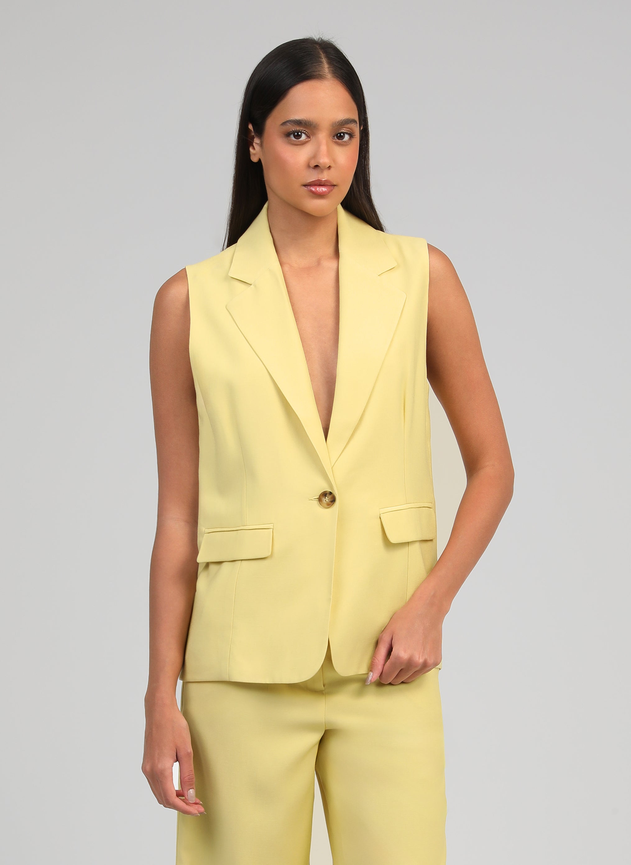 VESTE SANS MANCHES ZAKARITA paille