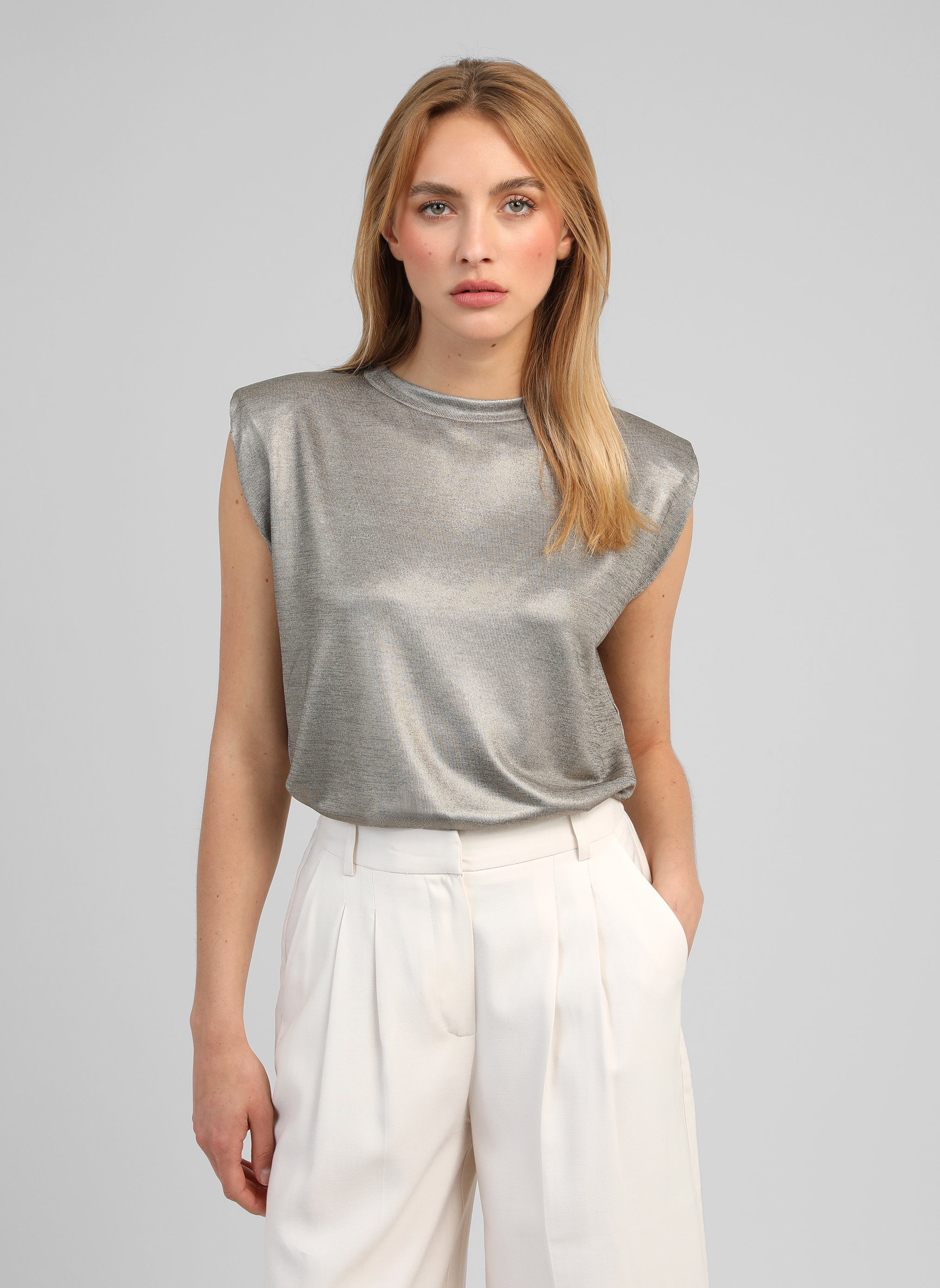 T-SHIRT AFLANY silver