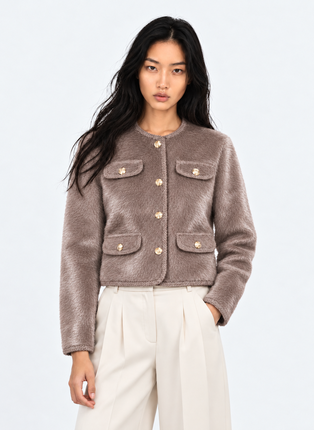VESTE CATHIE taupe