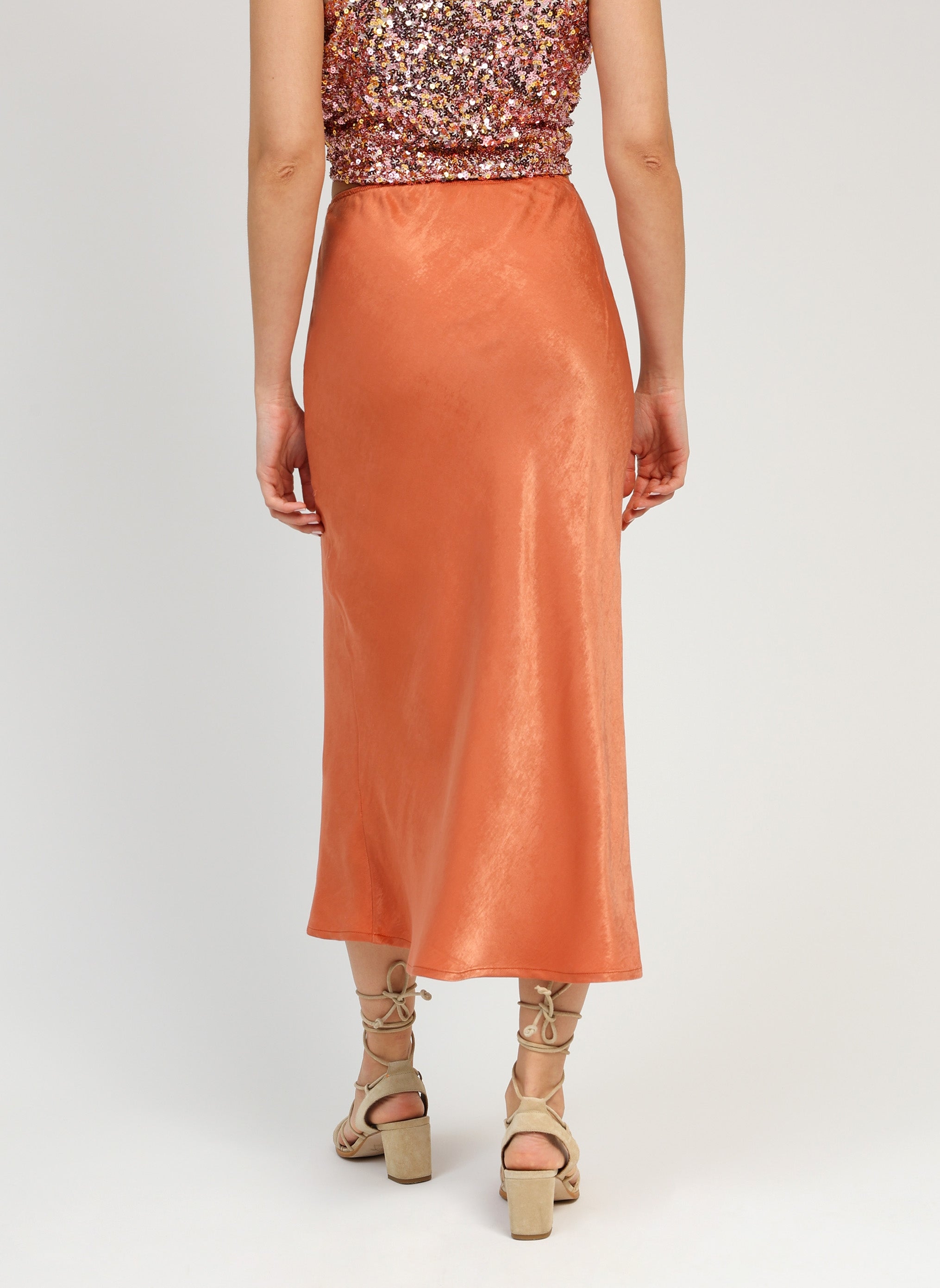 GALVINE MIDI SKIRT terracotta