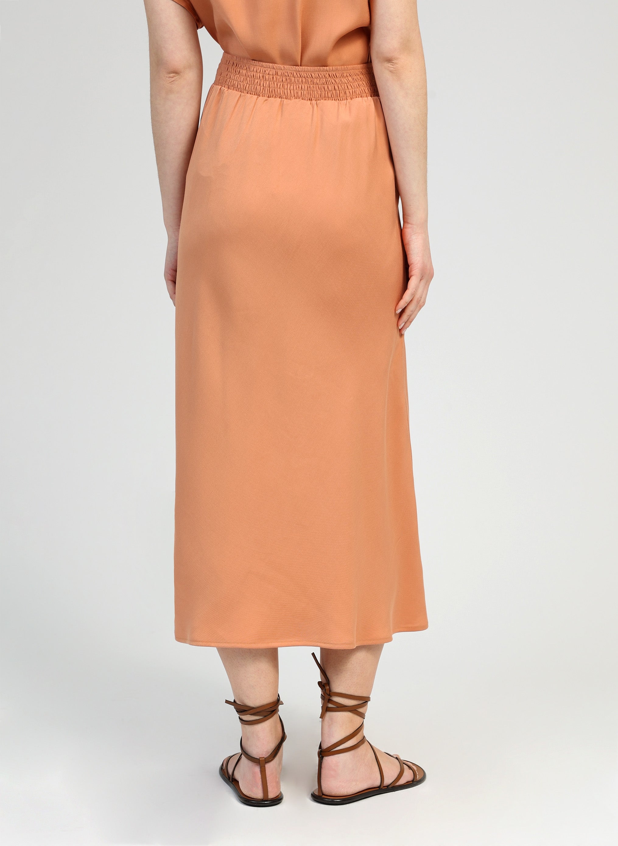 GALVY MIDI SKIRT terracotta