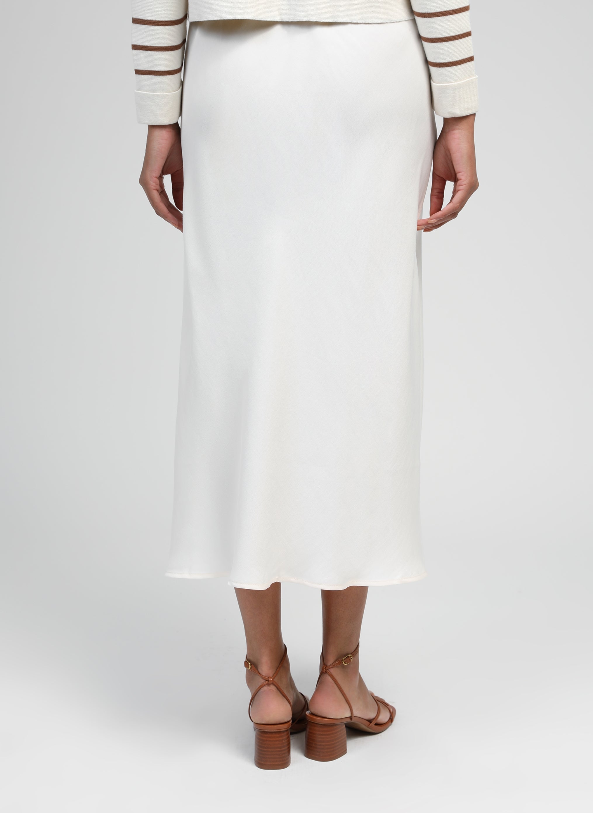 GALVY MIDI SKIRT ecru