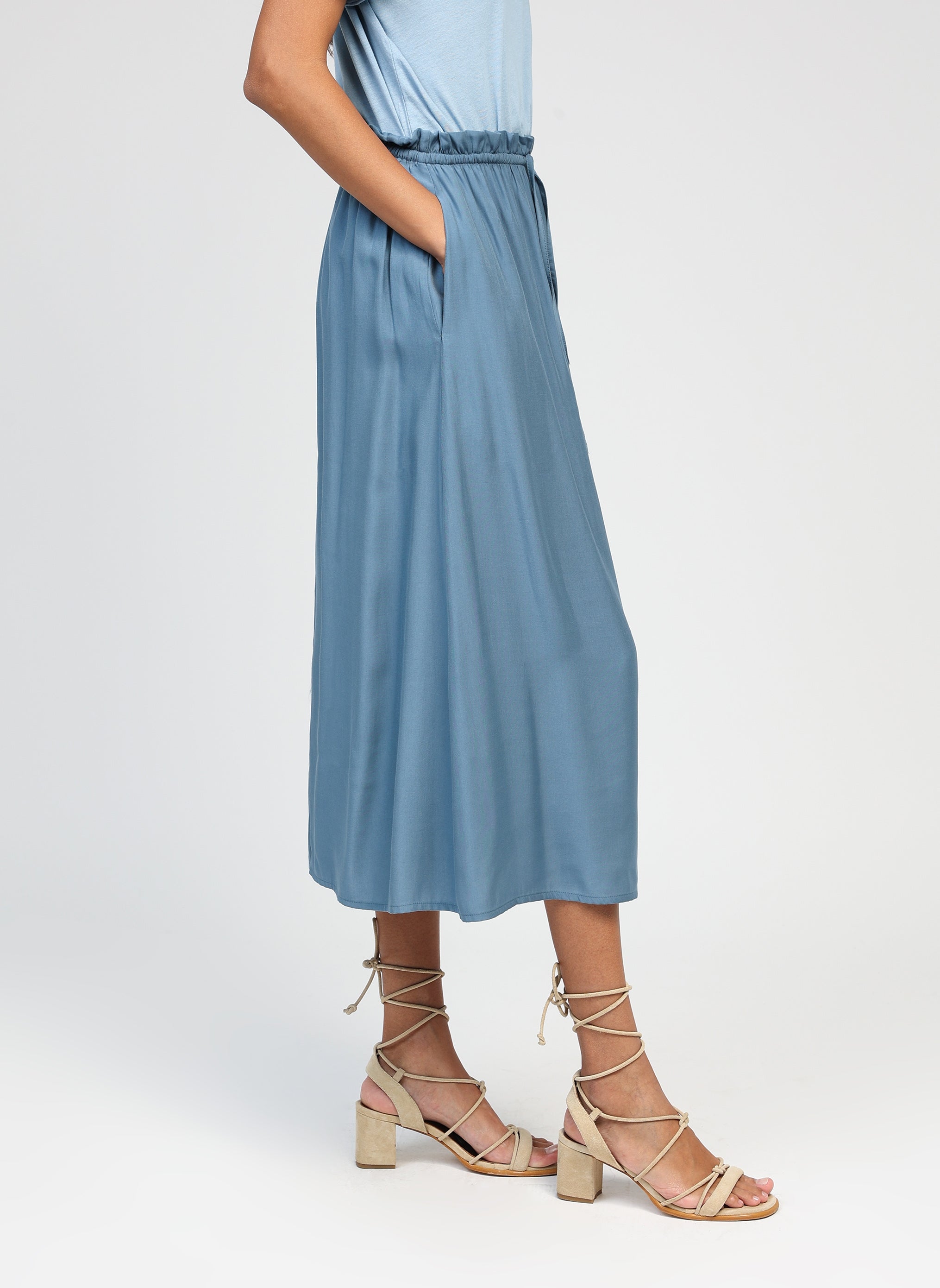 GANELIA MIDI SKIRT azure