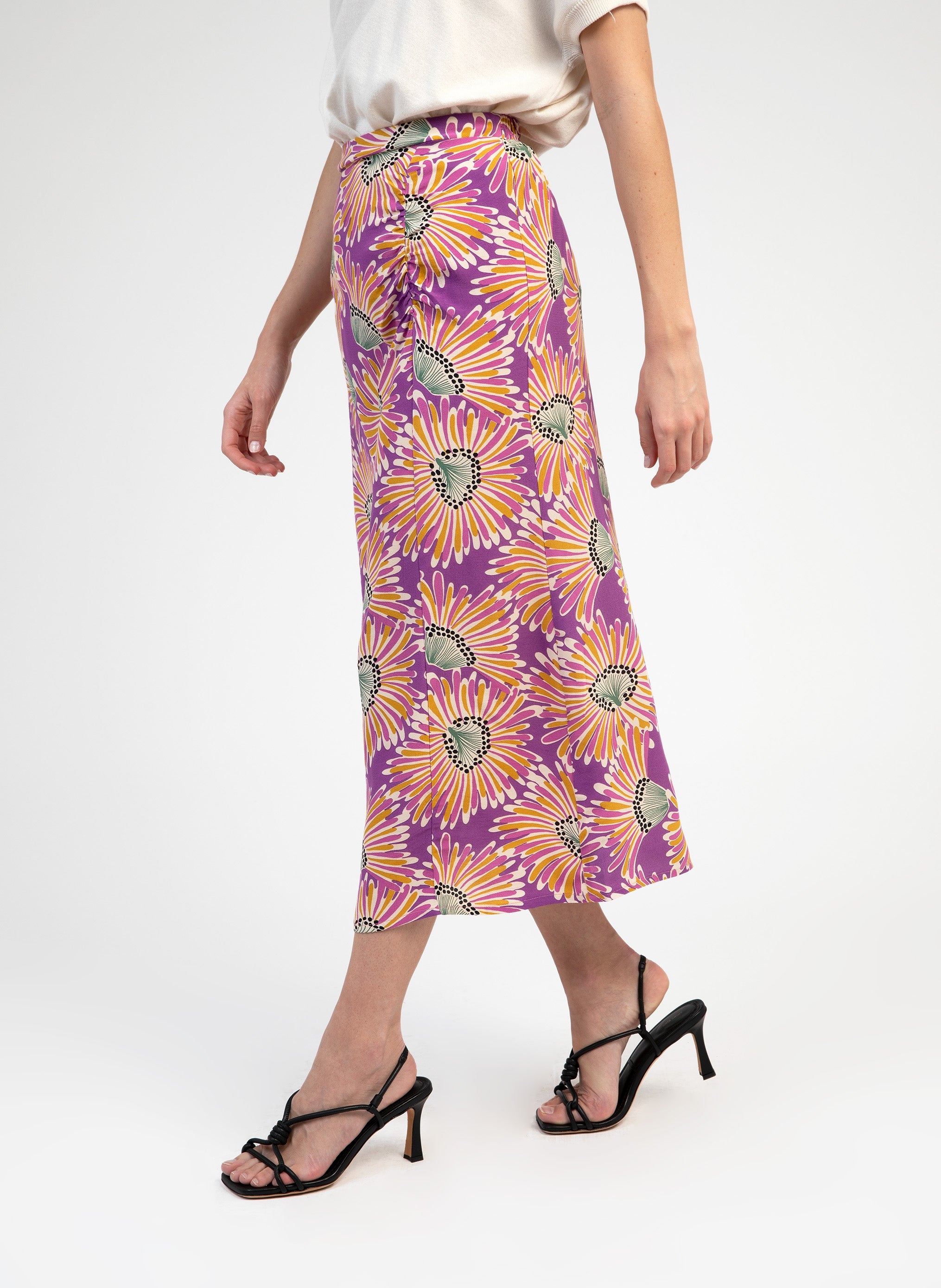GARILO belize purple midi skirt