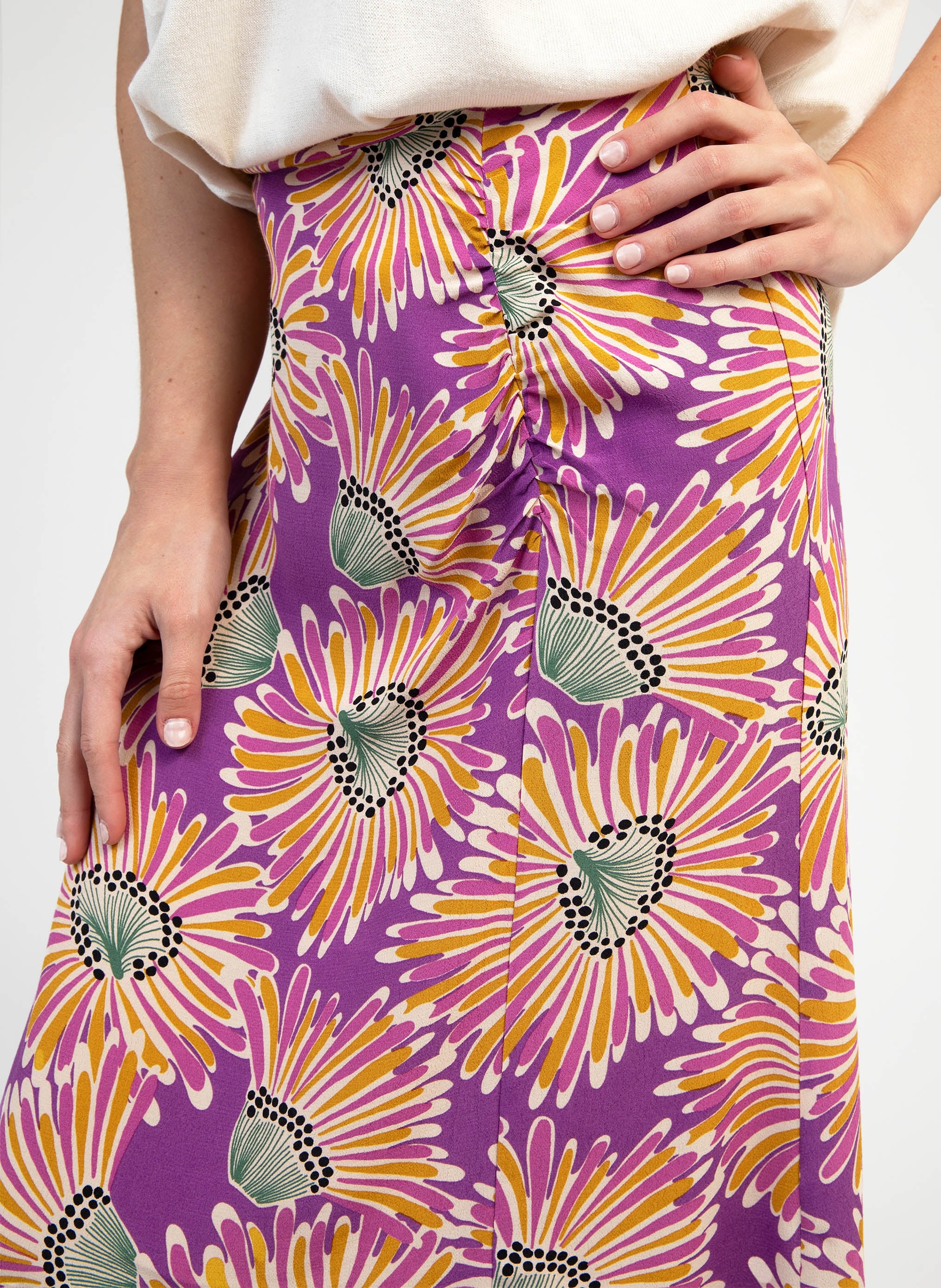 GARILO belize purple midi skirt