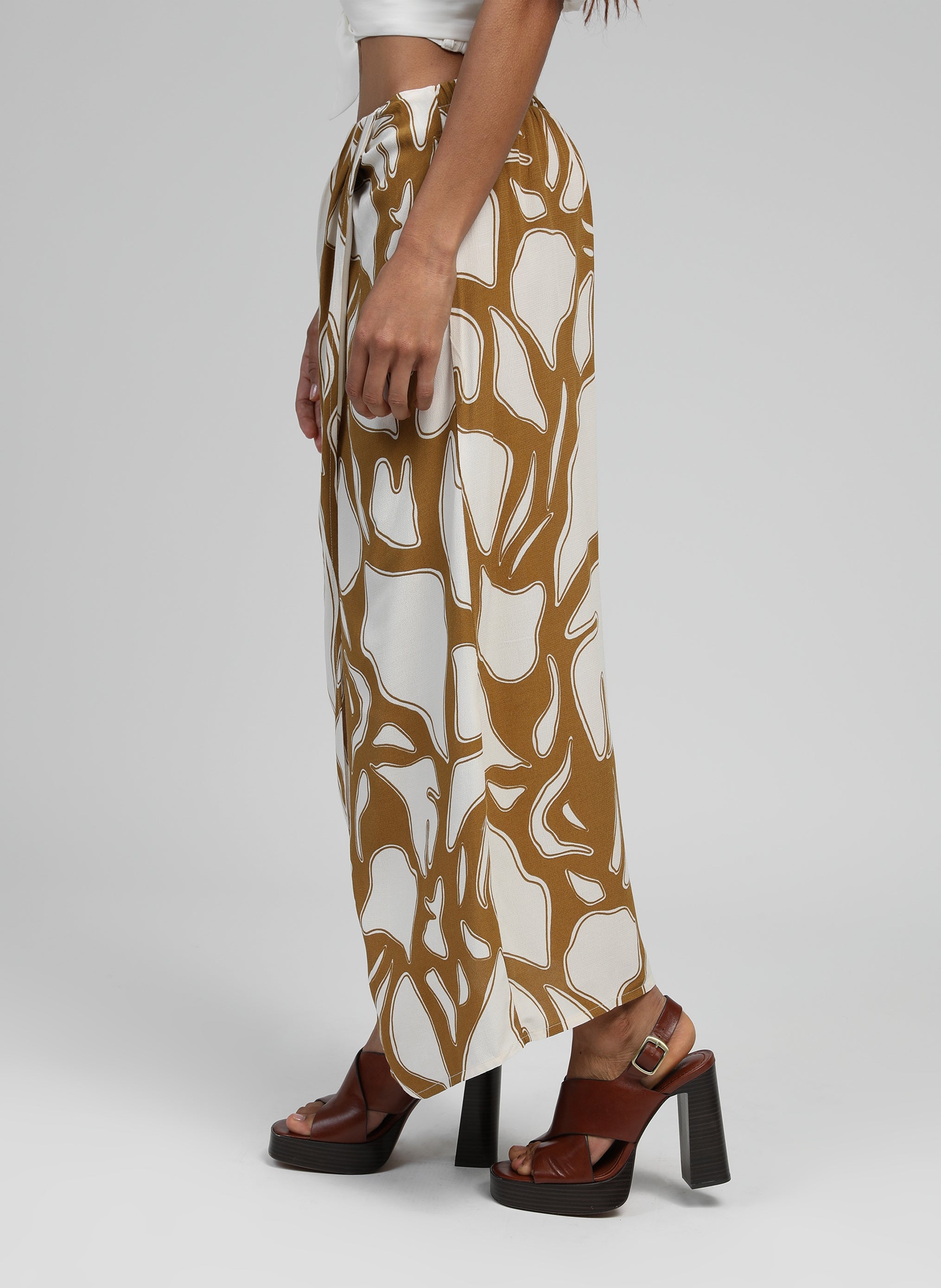 GERIC LONG SKIRT olive flame