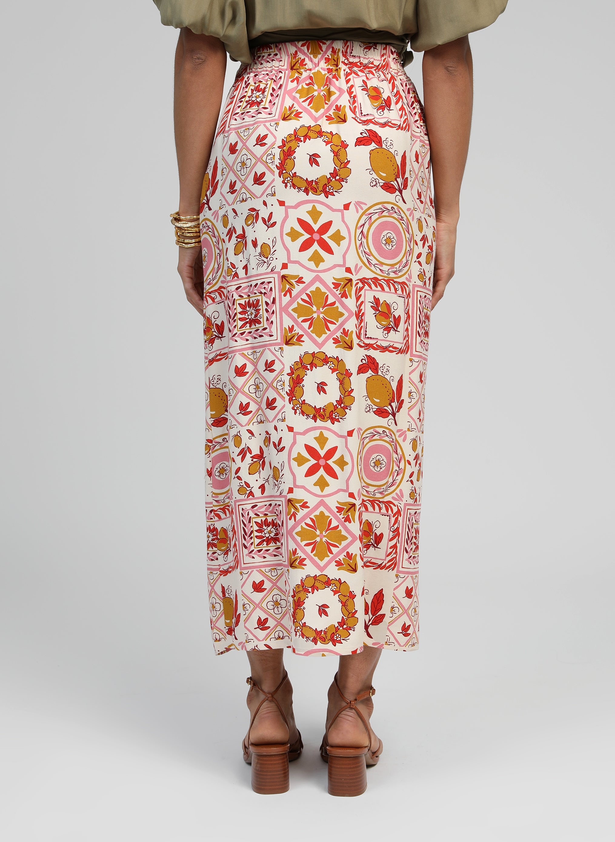 GERIC LONG SKIRT pink rizzo