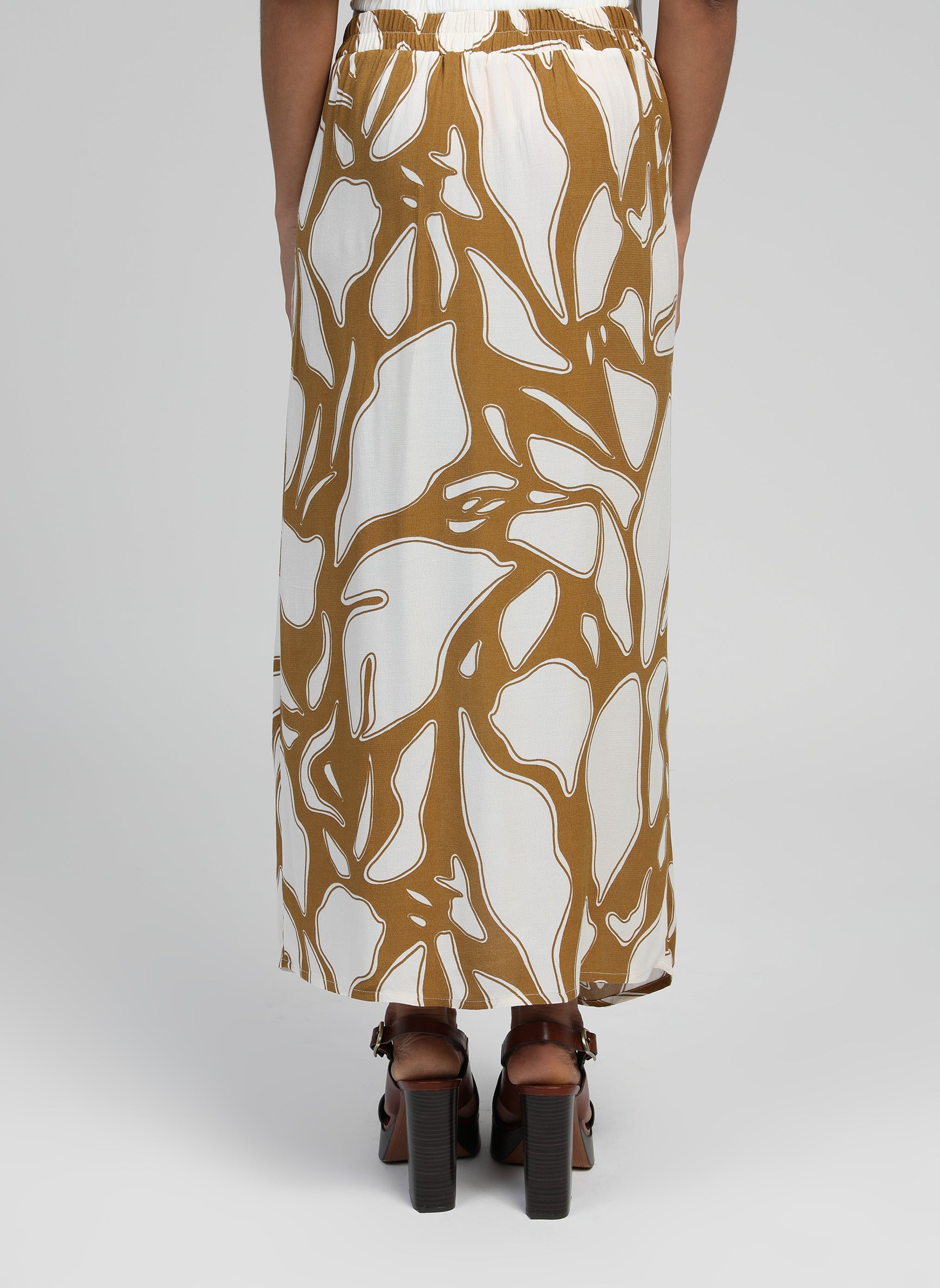 GERIC LONG SKIRT olive flame