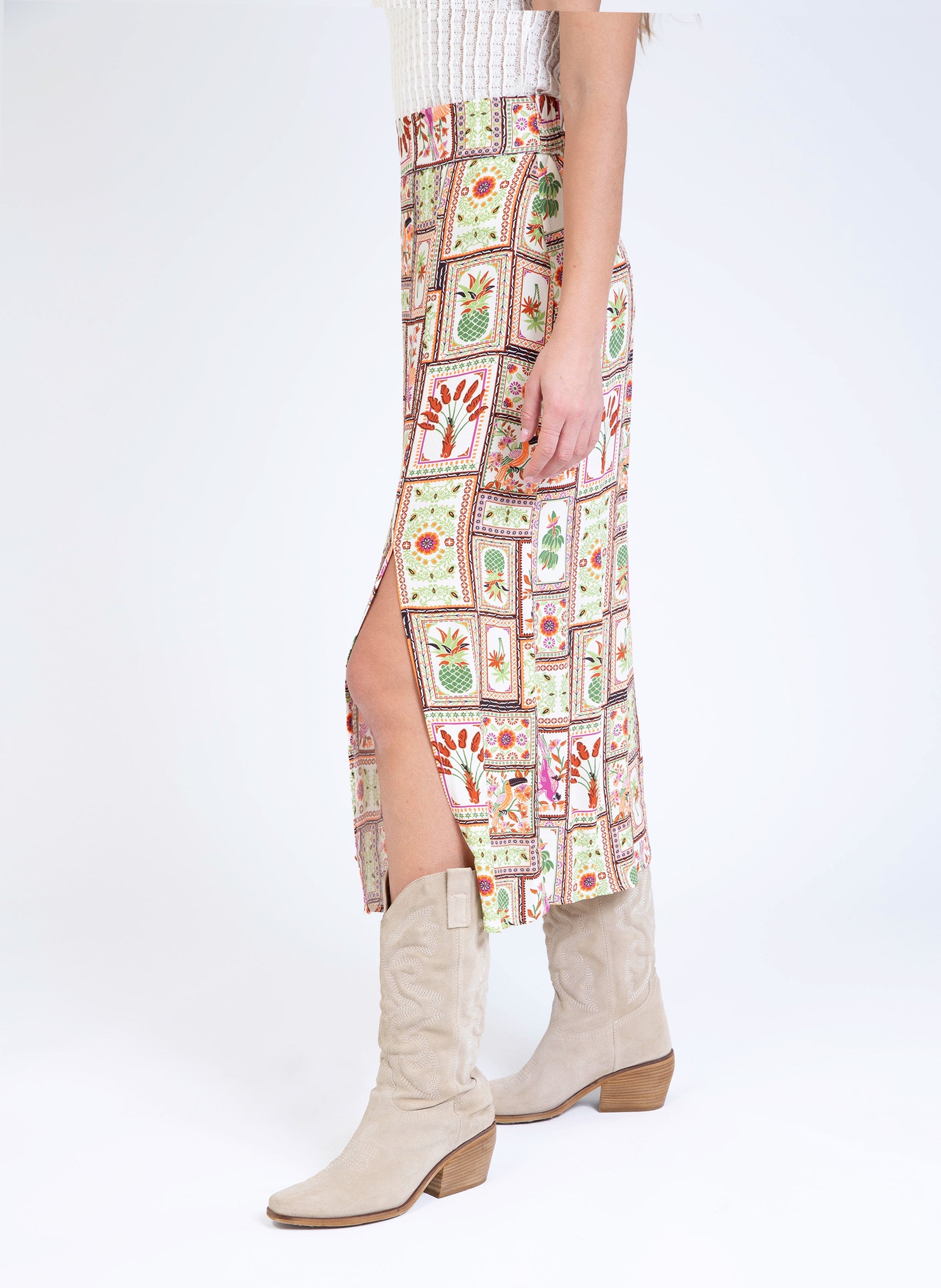 JUPE MIDI GINALOU jakarta vert