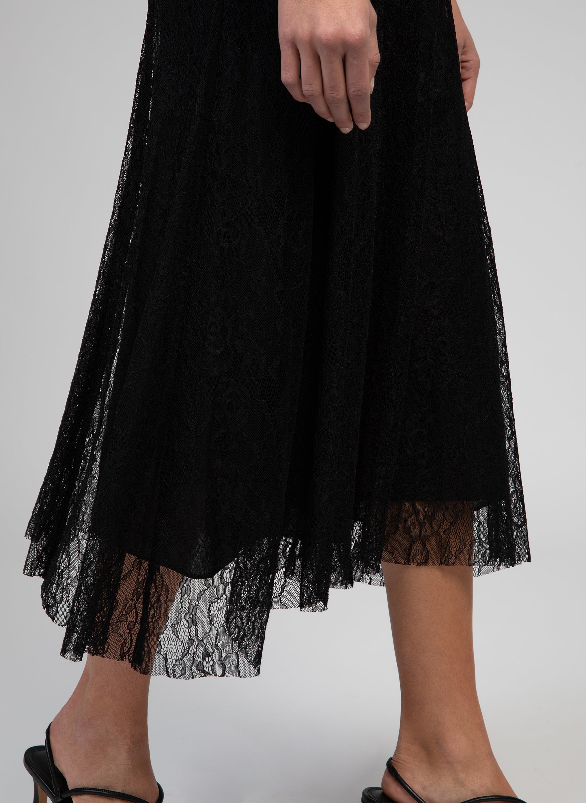 JUNIEN MIDI SKIRT negro