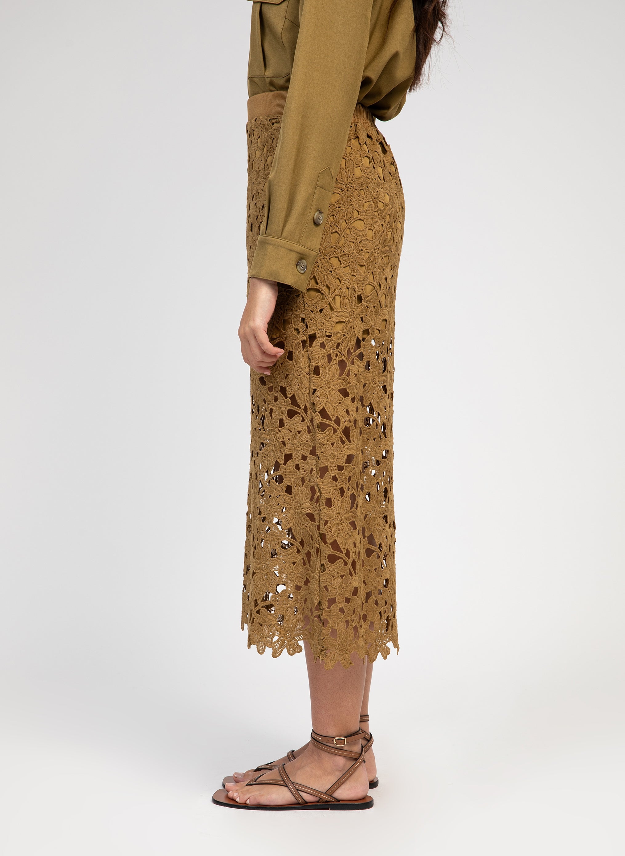 JUVY MIDI SKIRT olive