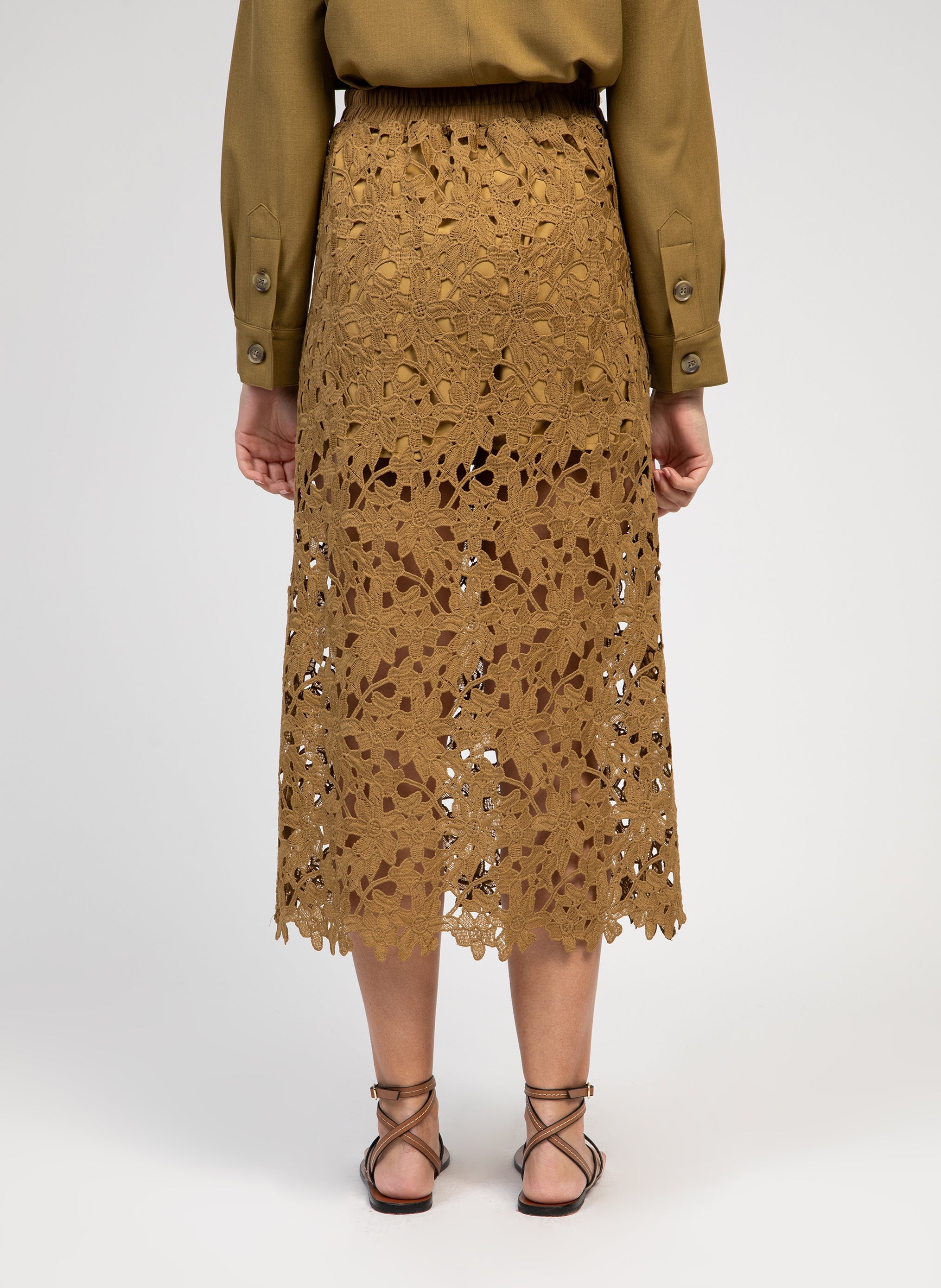 JUVY MIDI SKIRT olive