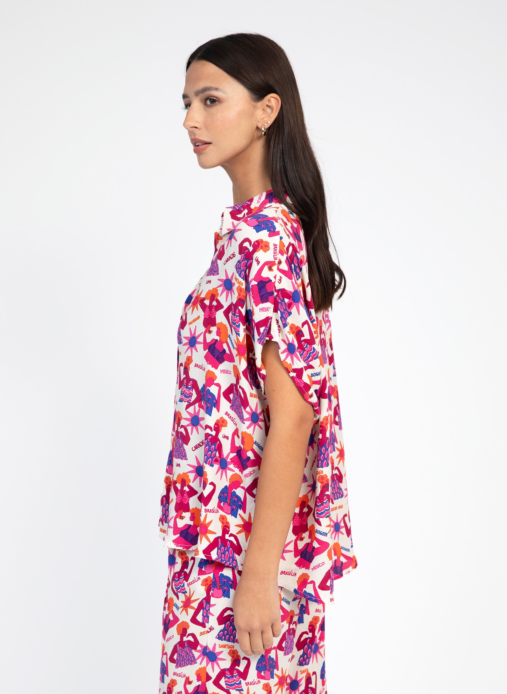 KENDRA floria ecru SHIRT