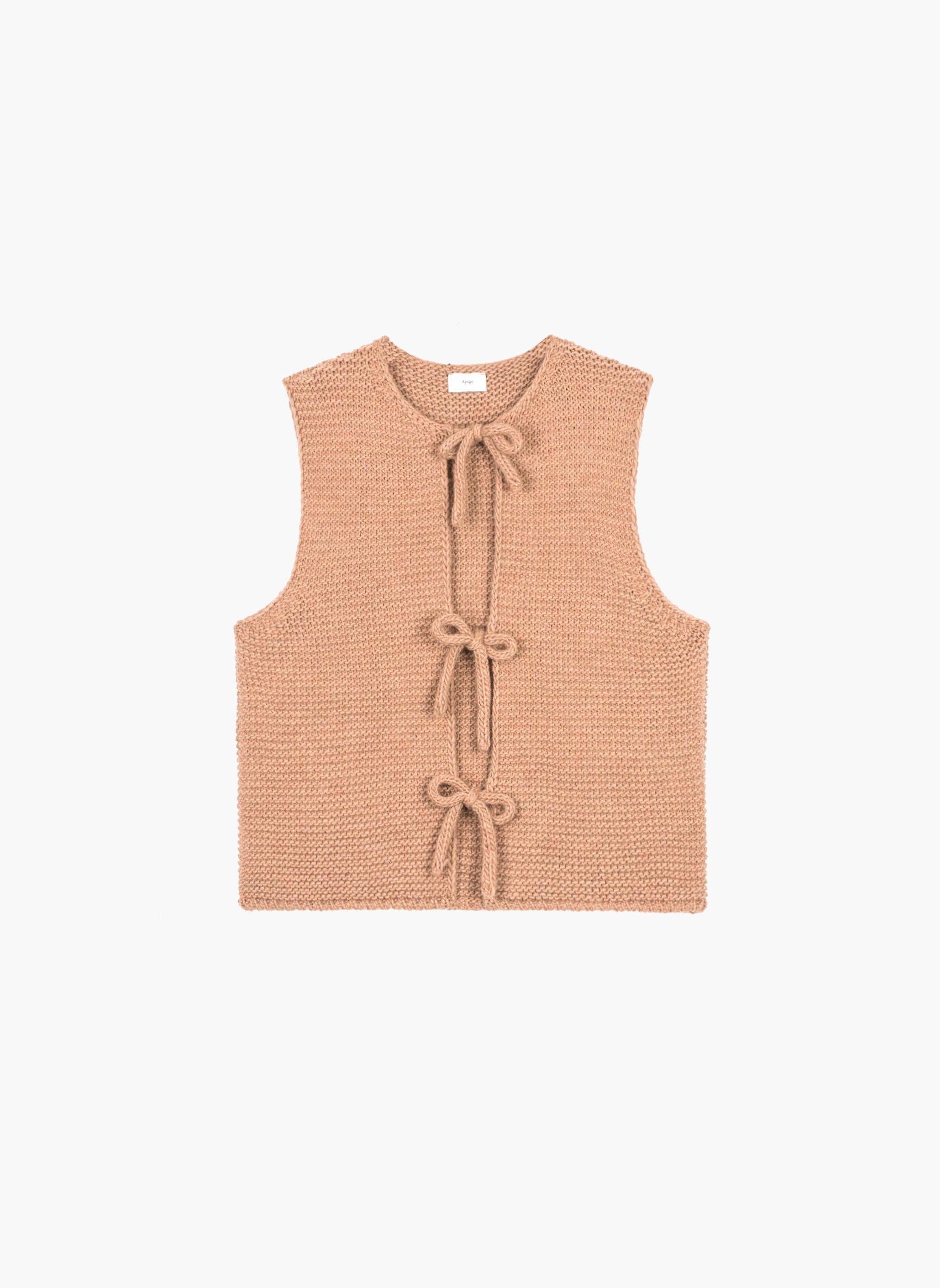 CARDIGAN SANS MANCHE LEGRINGA camel