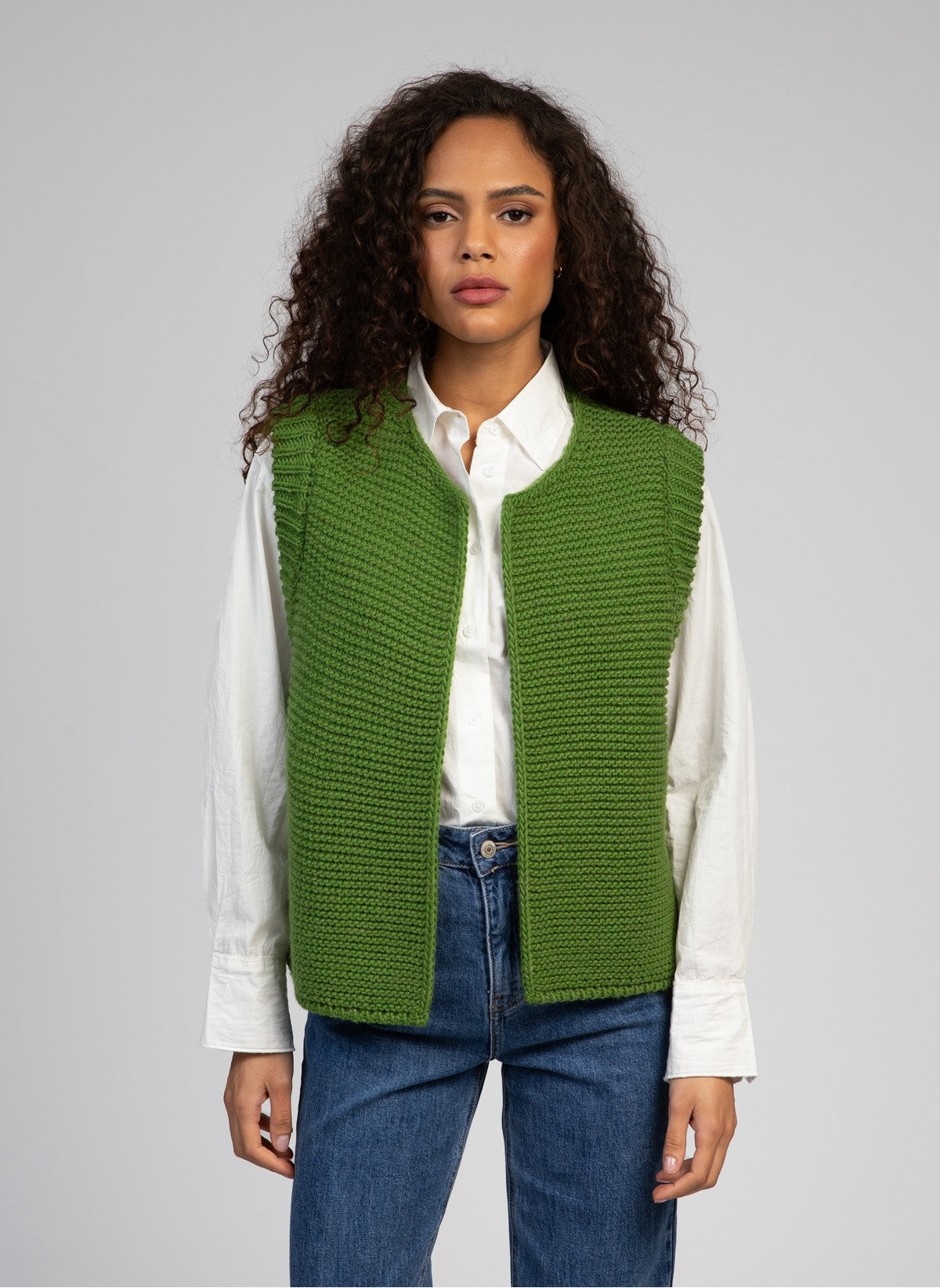 CARDIGAN SANS MANCHE LEGRINGOU mousse