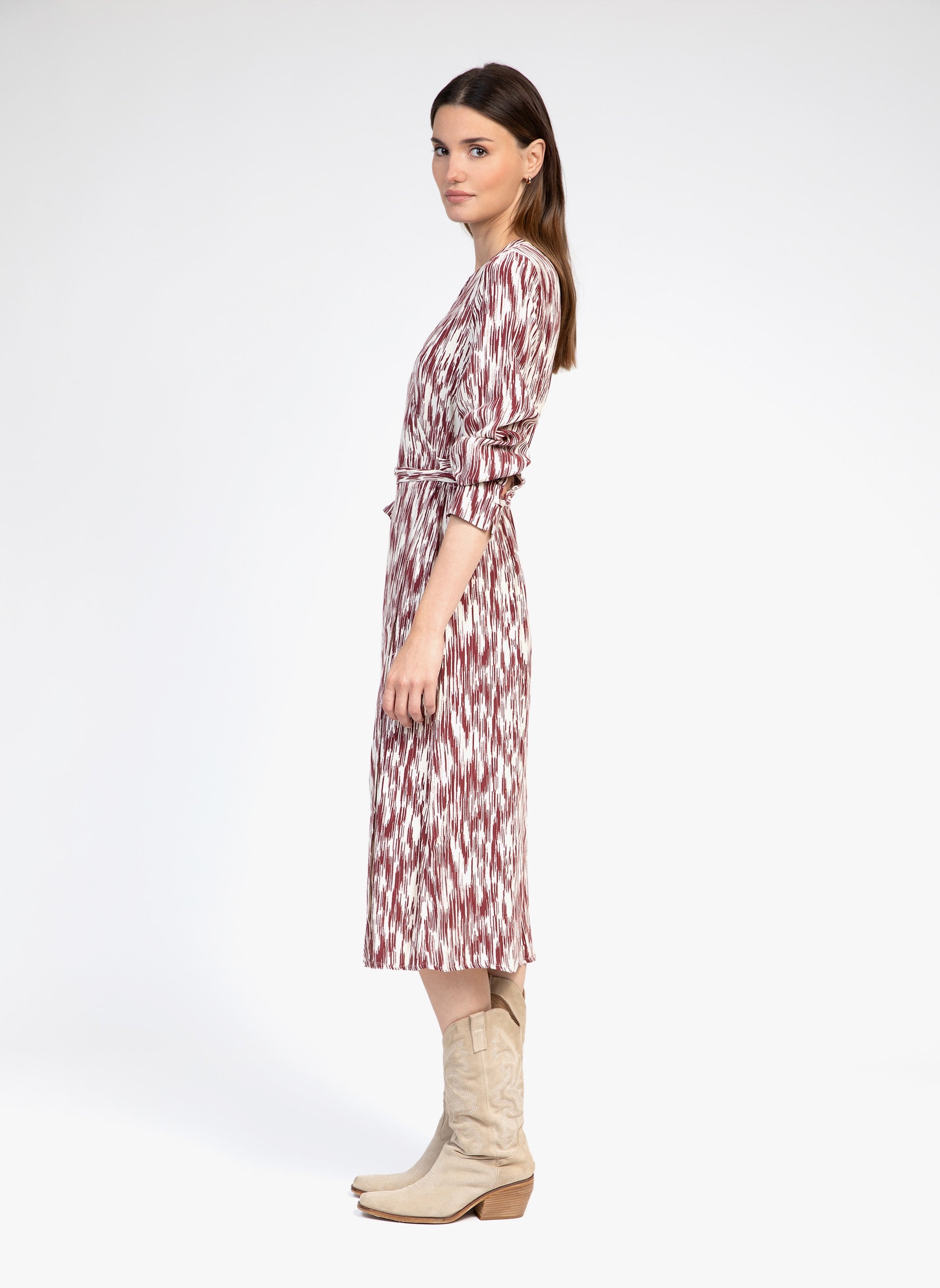 MALILA biso granate VESTIDO LARGO