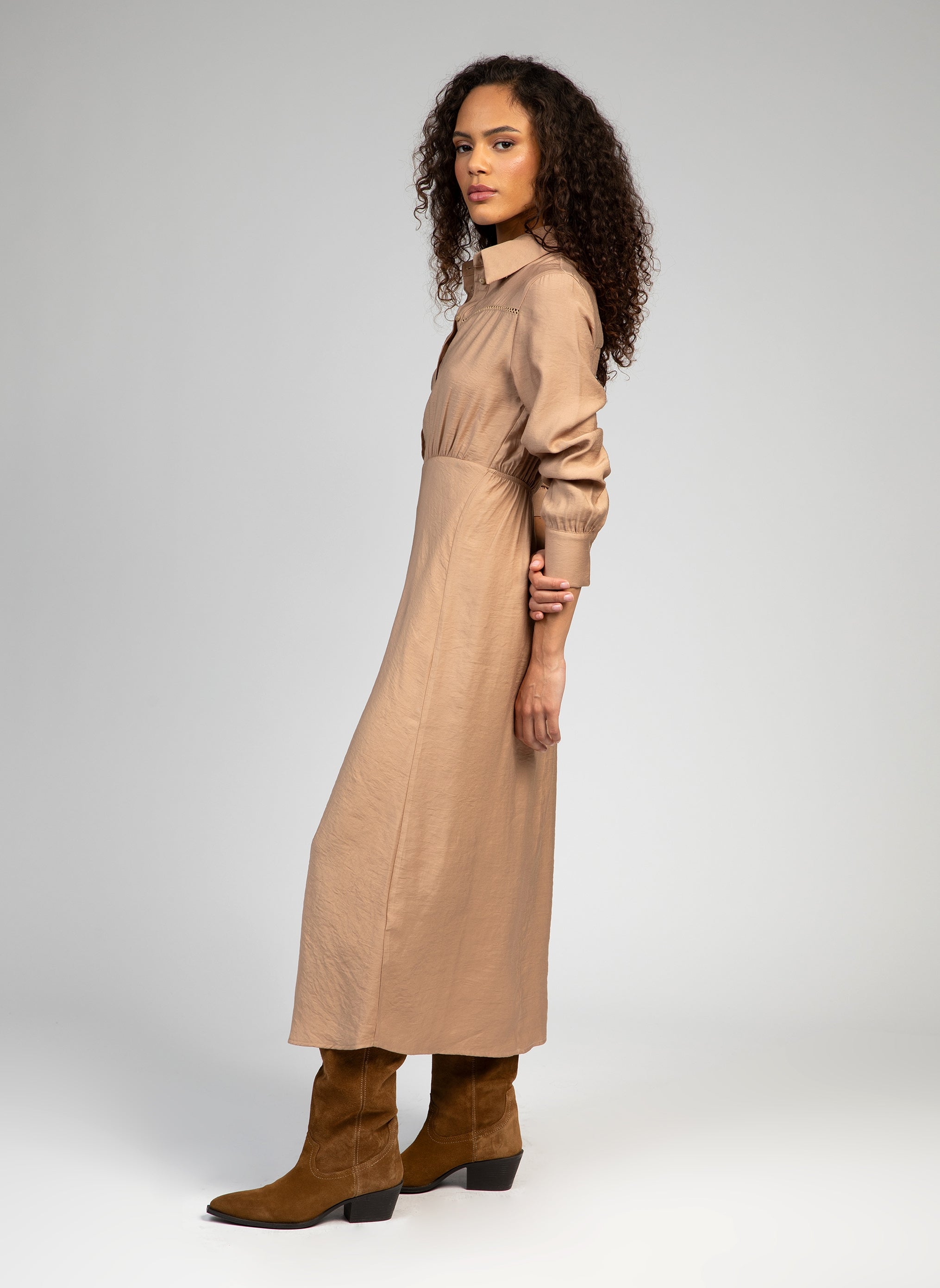LONG DRESS MARBARA hazelnut