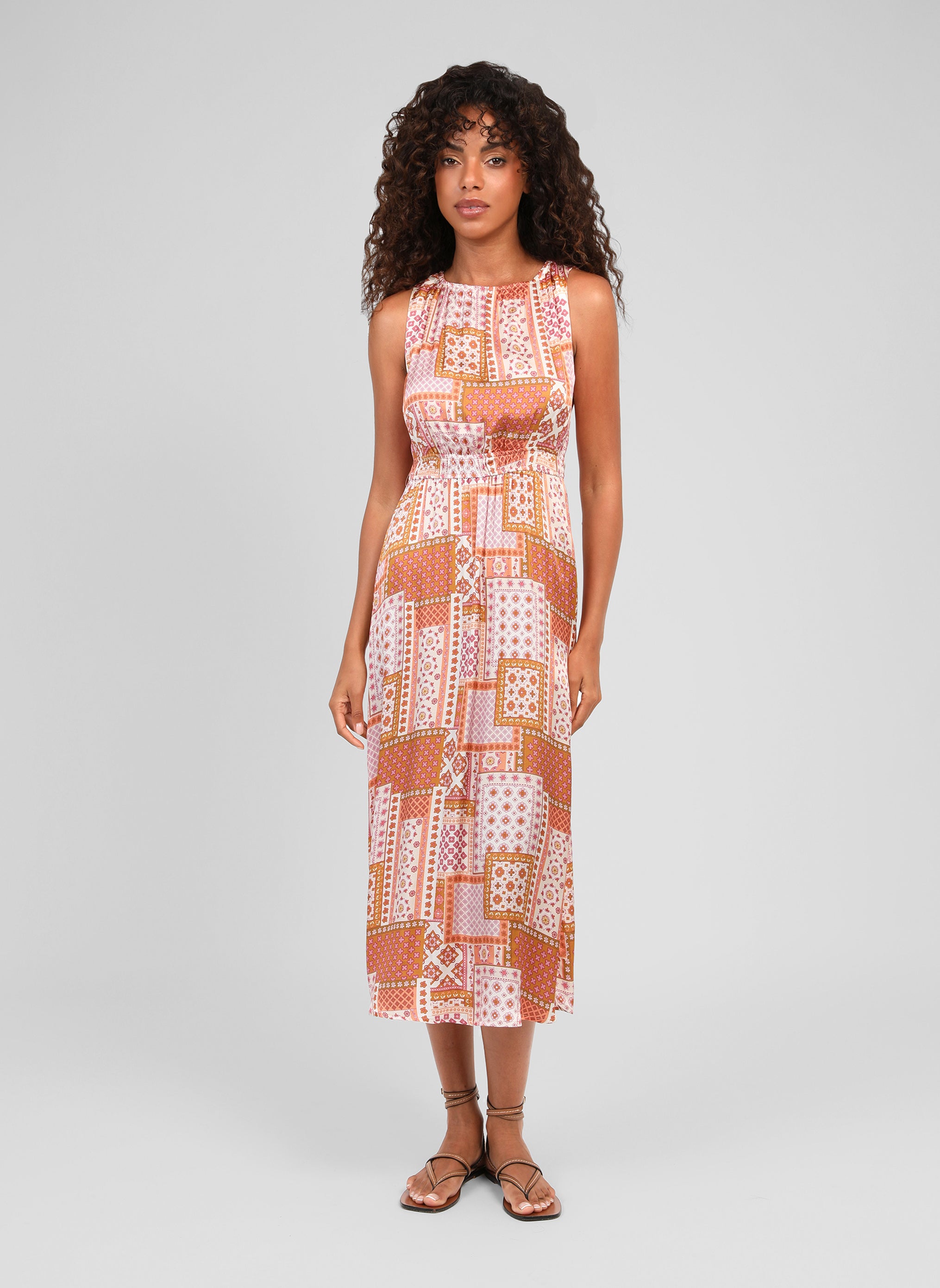 ROBE MIDI MILHAN patchila ocre