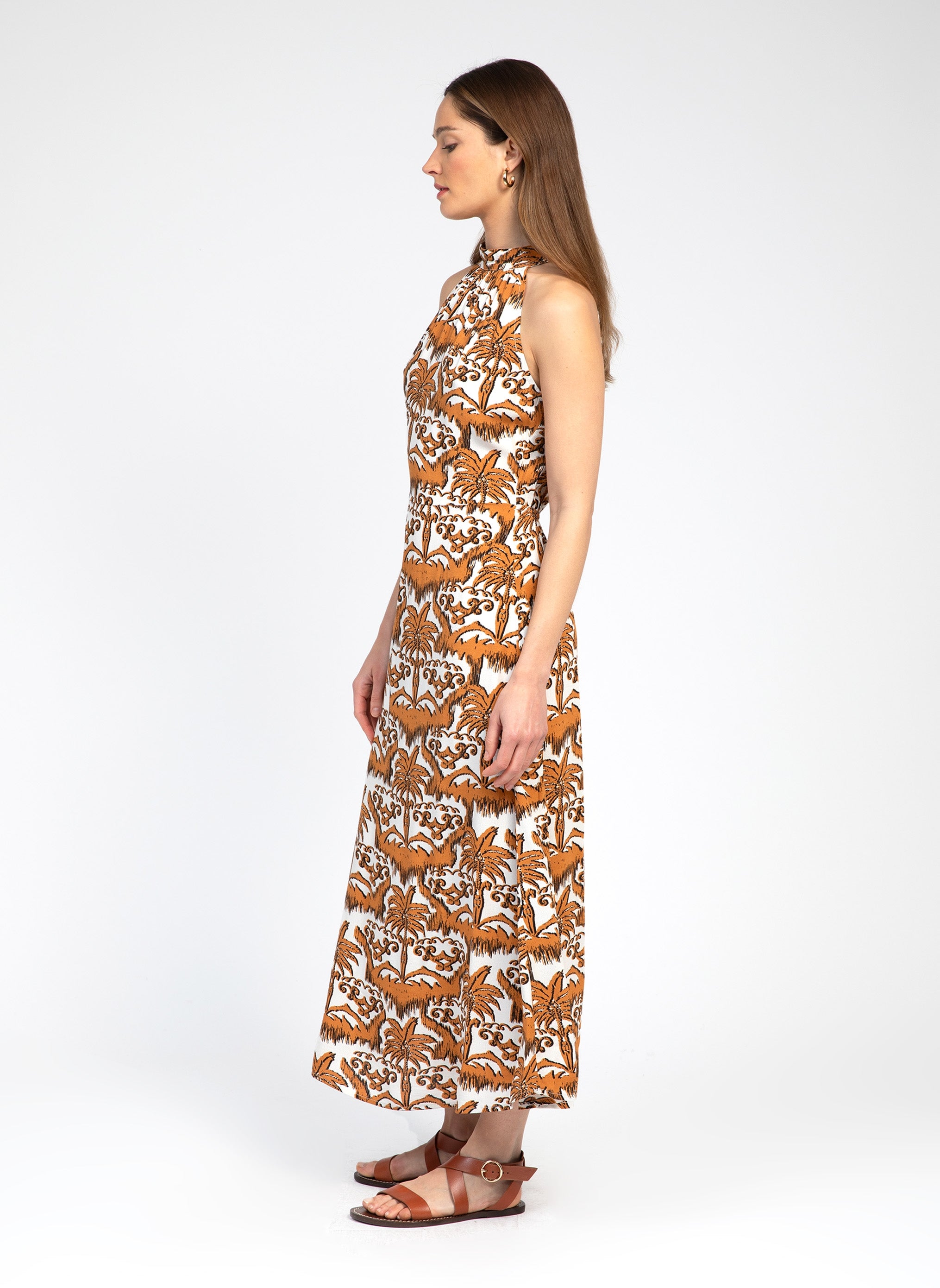 ROBE MIDI MOCKY palmita ecru