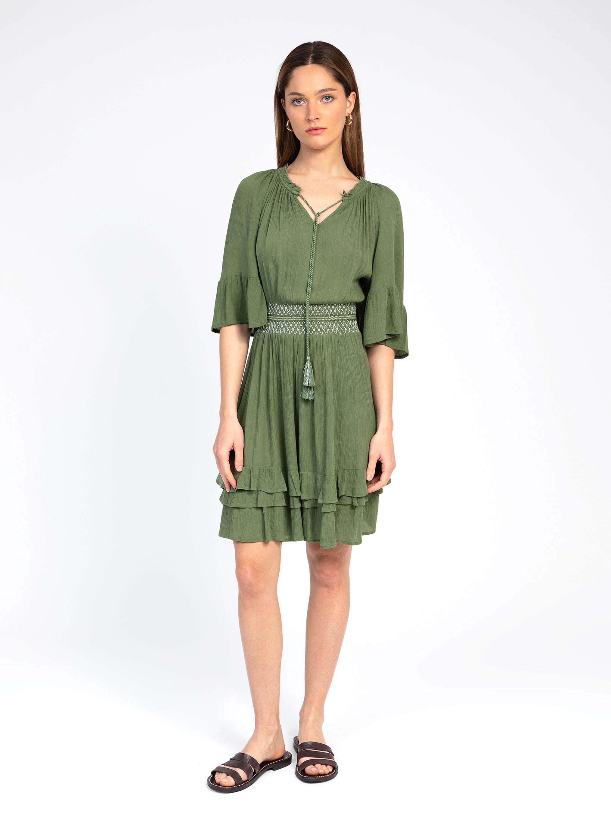 ROBE COURTE OBASTY olive