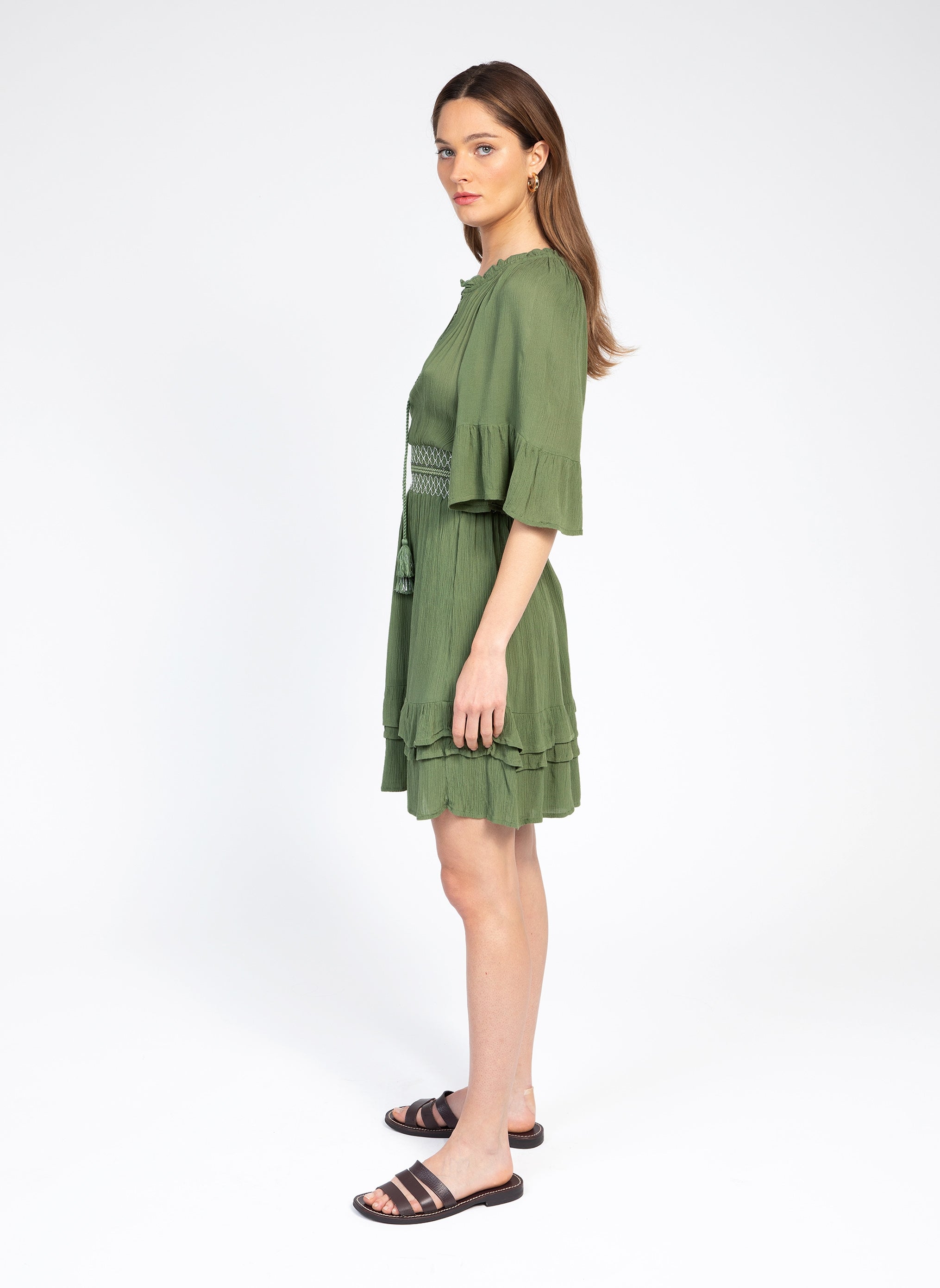 ROBE COURTE OBASTY olive