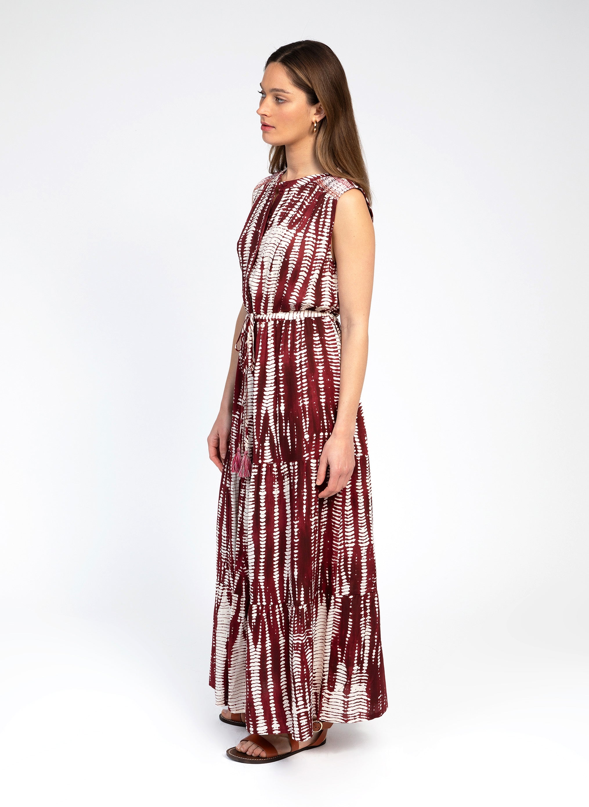 ROBE LONGUE ODALYSA bordeau