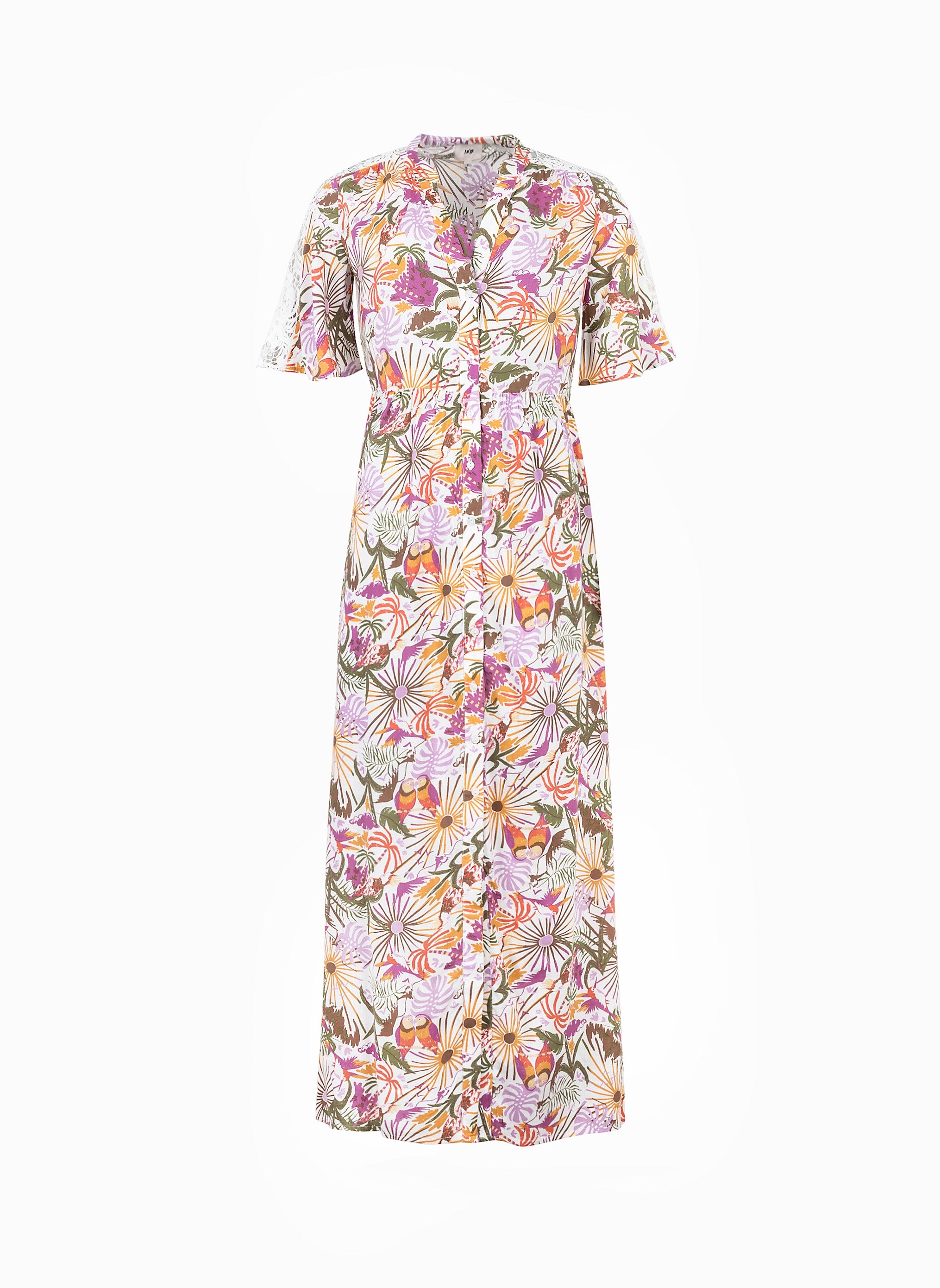 ODEMY banjo ecru LONG DRESS