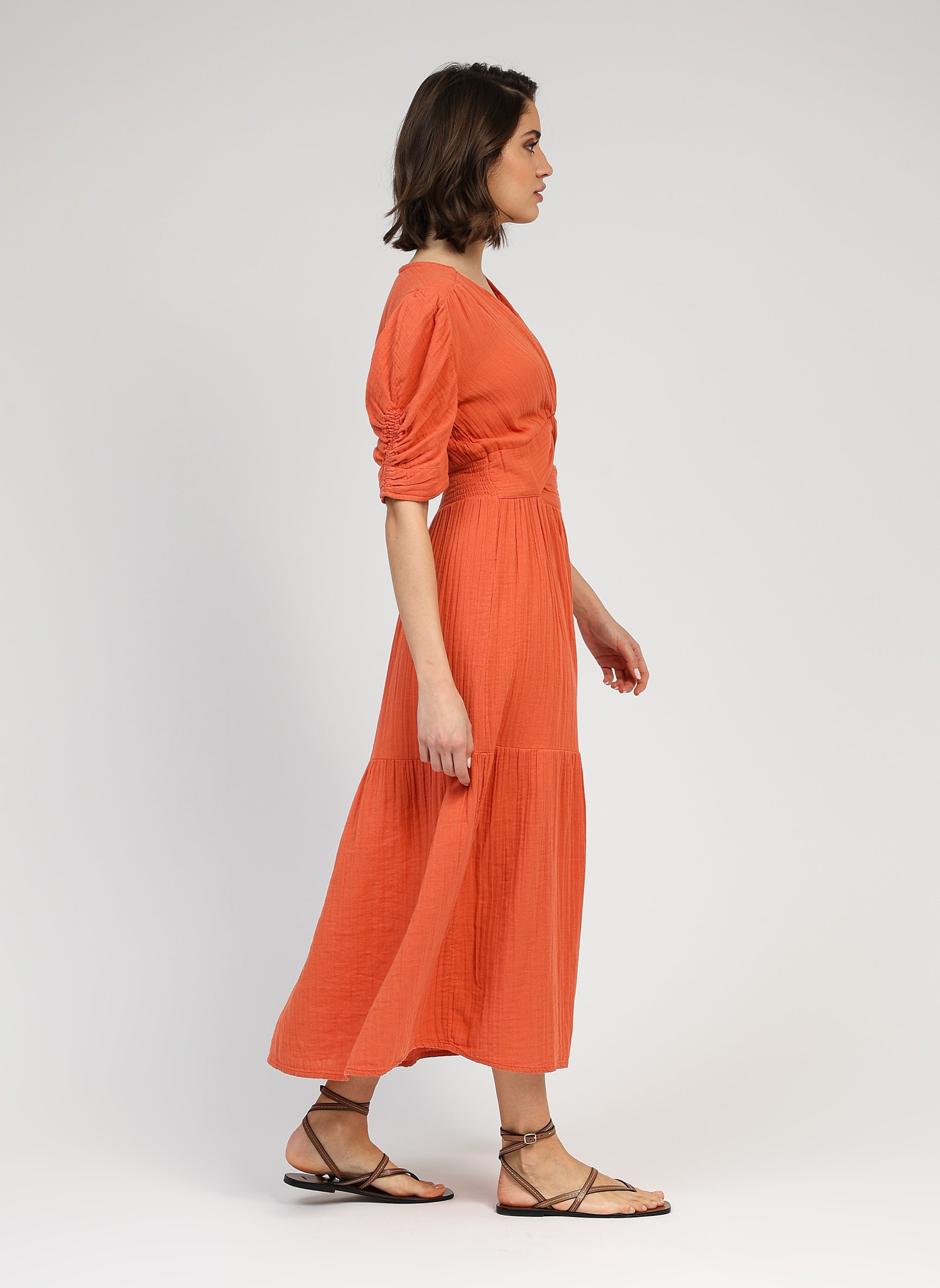 ROBE MIDI ODOUMA terracotta