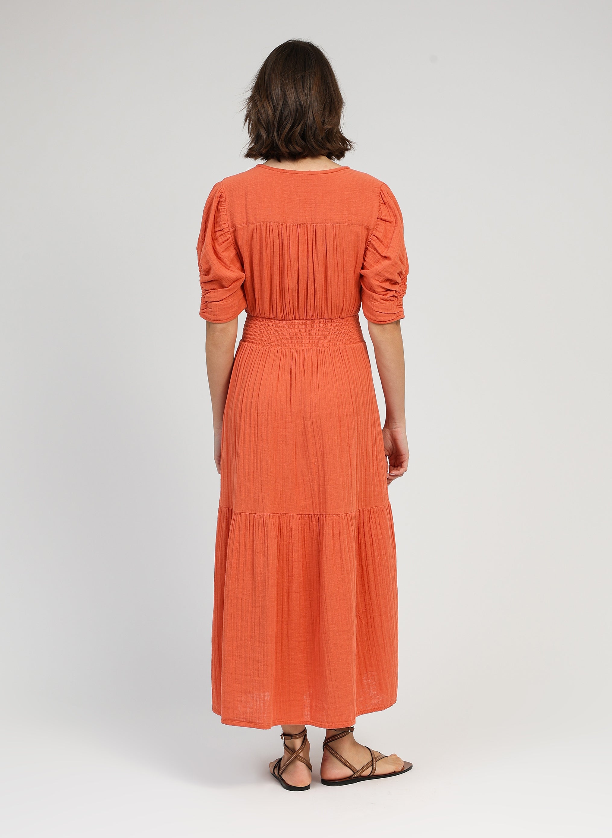ROBE MIDI ODOUMA terracotta